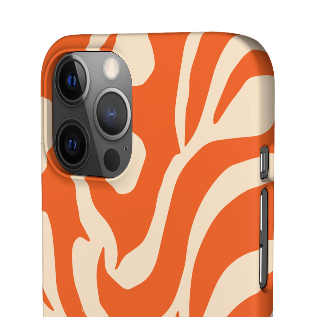 Orange Swirl Phone Case — Retro Abstract iPhone Snap Case