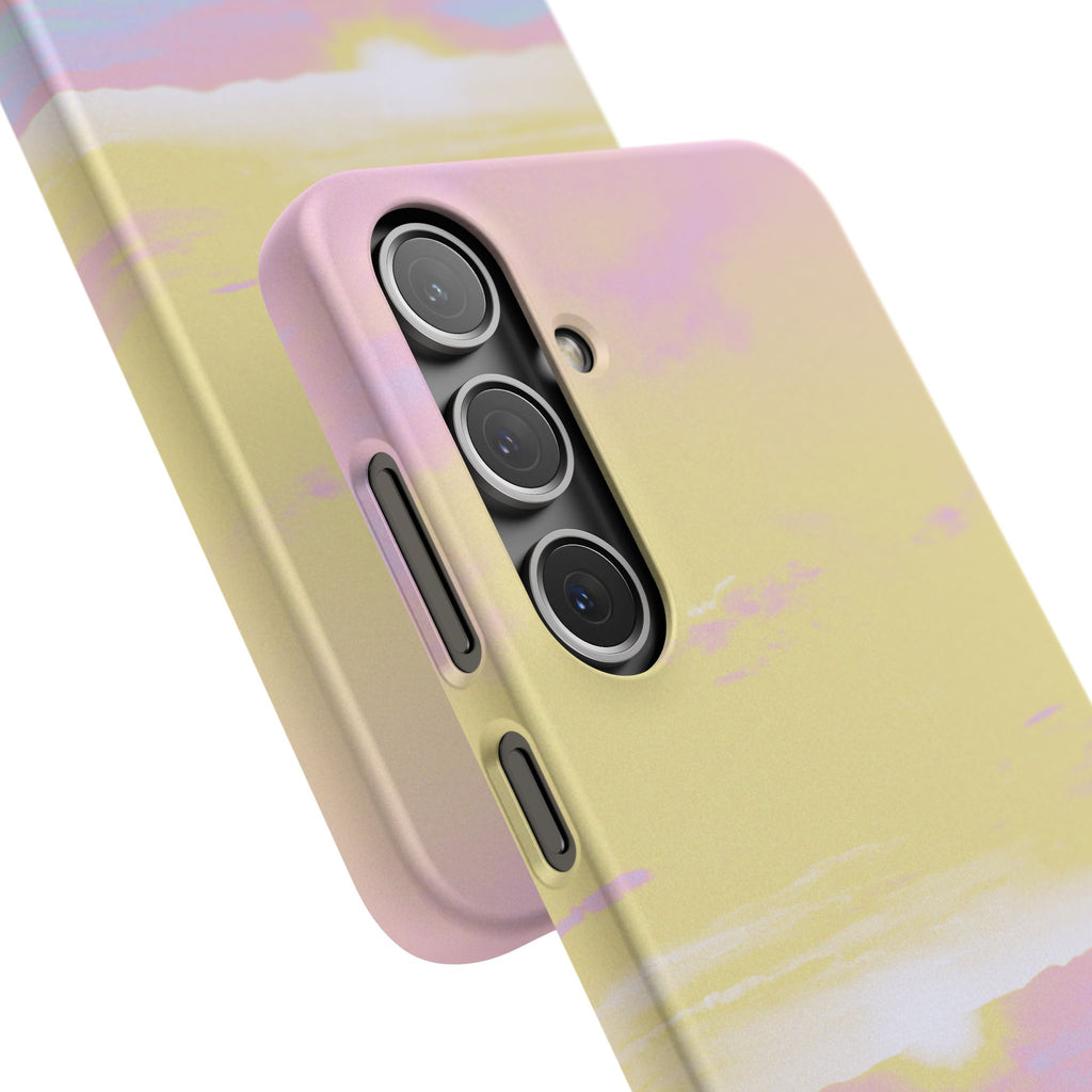 Pastel Lavender Field Phone Case — Sunset Sky Snap Case