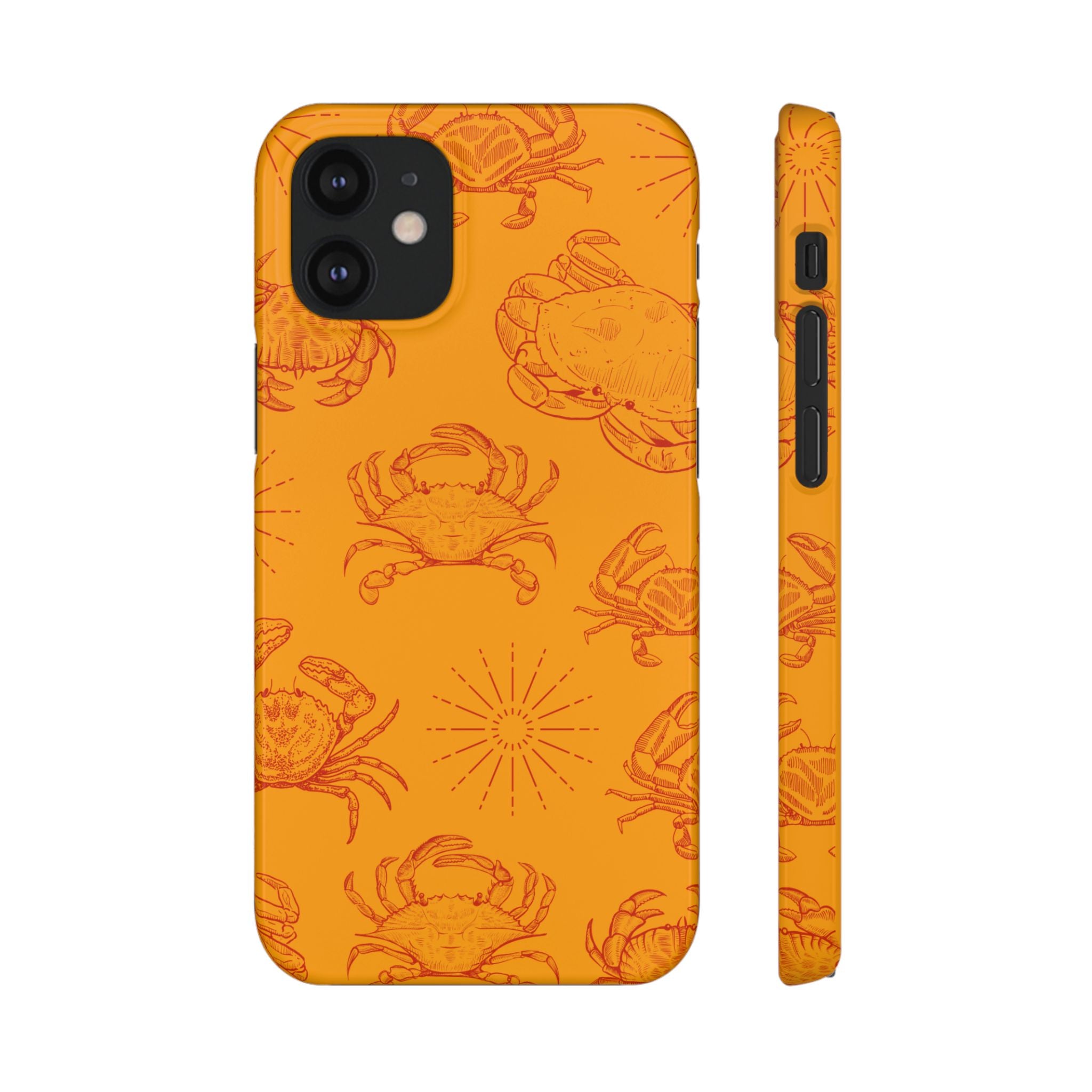 Crab Pattern Snap Case – Orange Coastal Phone Cover