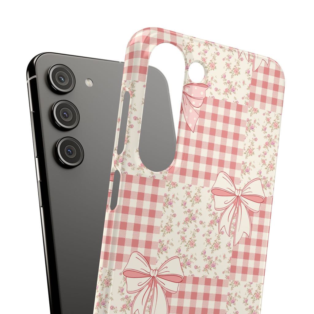 Pink Bow Patchwork Case