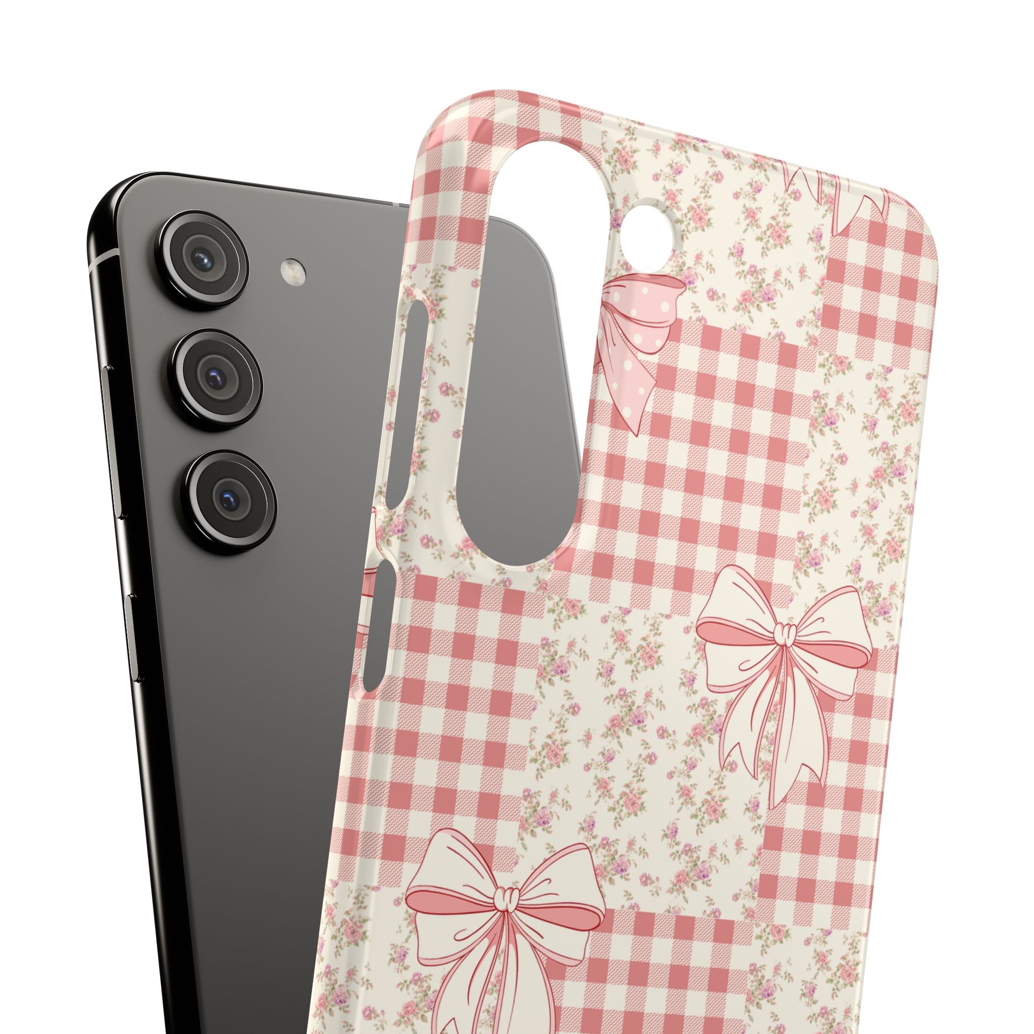 Pink Bow Patchwork Case
