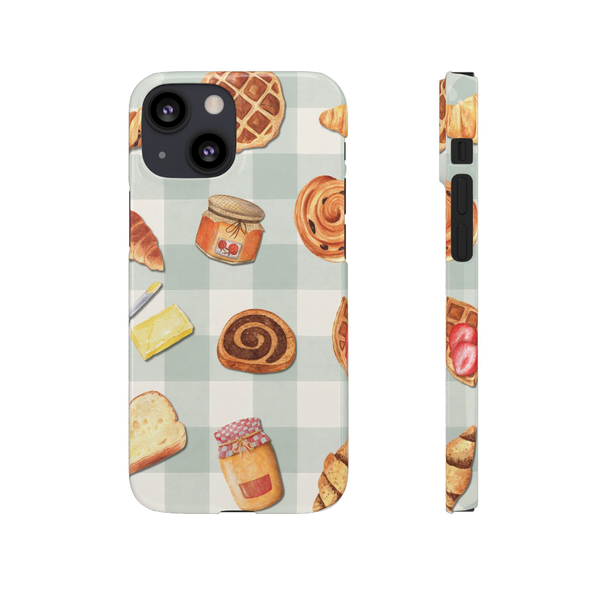 Bakery Breakfast Phone Case — Cute Pastry Pattern Snap Case
