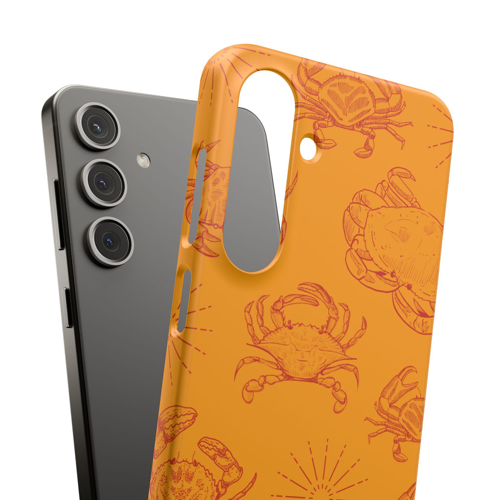 Crab Pattern Snap Case – Orange Coastal Phone Cover