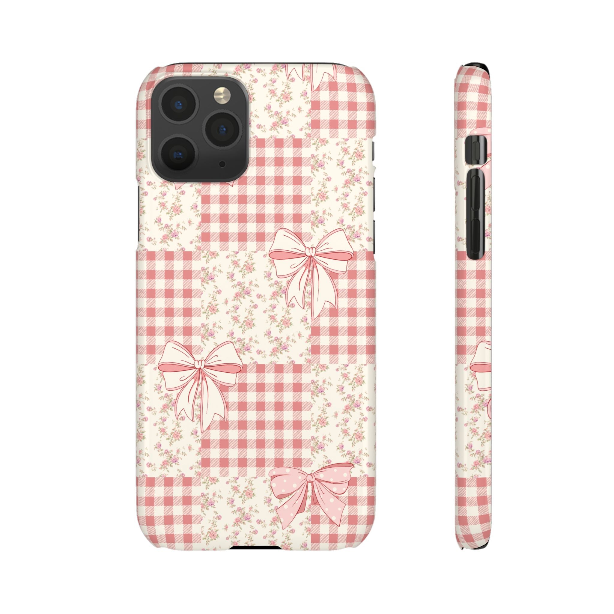Pink Bow Patchwork Case