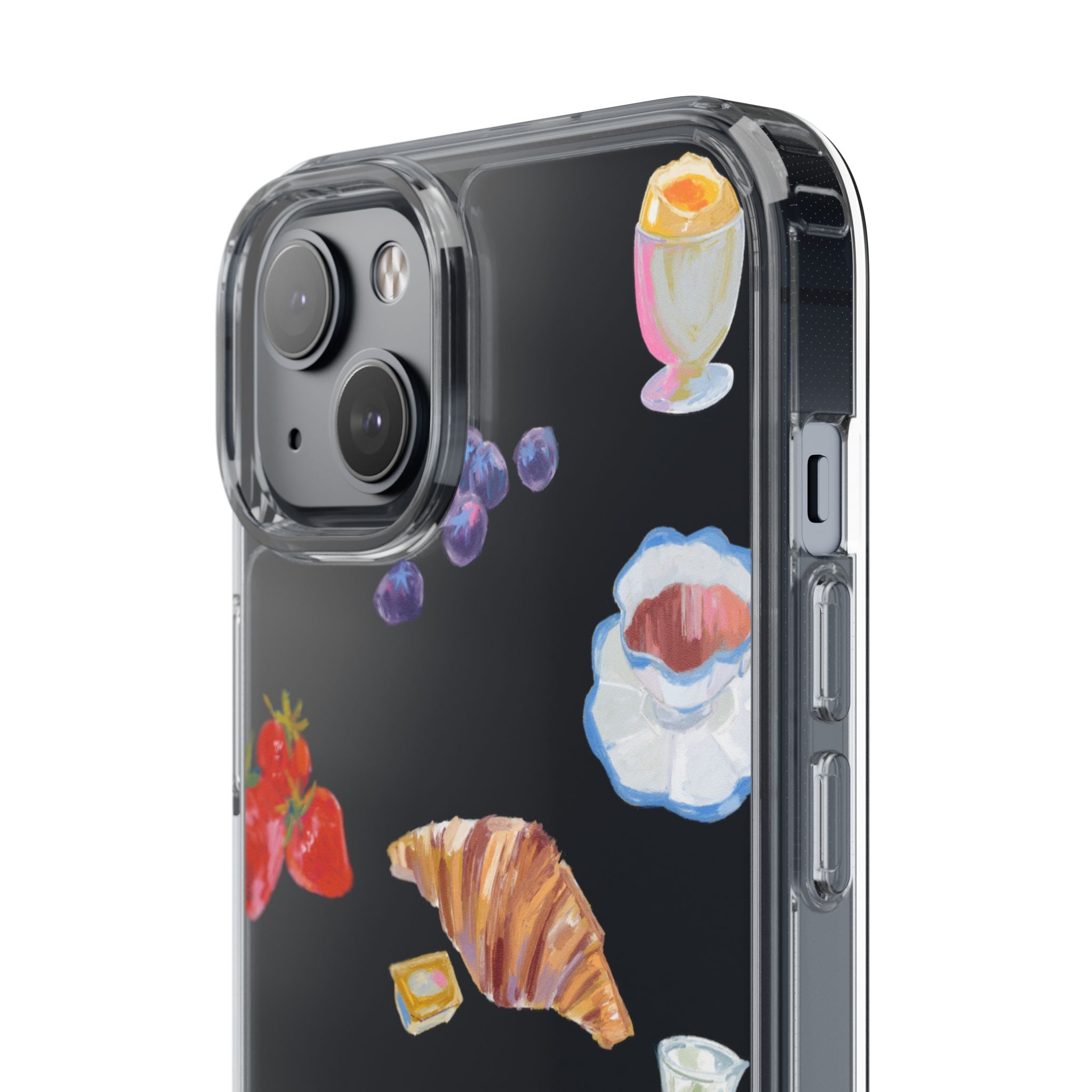 Clear Phone Case — Breakfast Pastries & Brunch Icons Clear Case