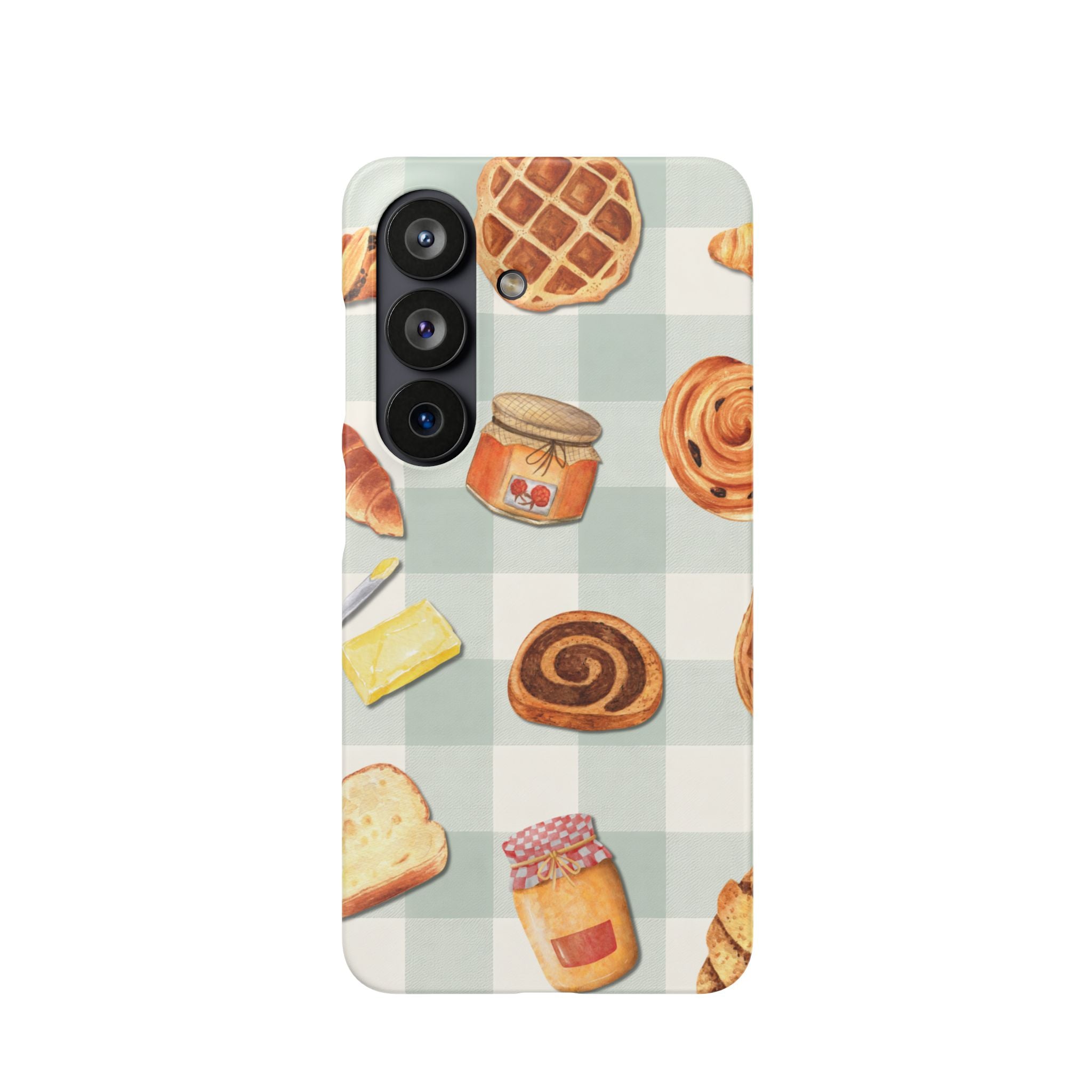Bakery Breakfast Phone Case — Cute Pastry Pattern Snap Case