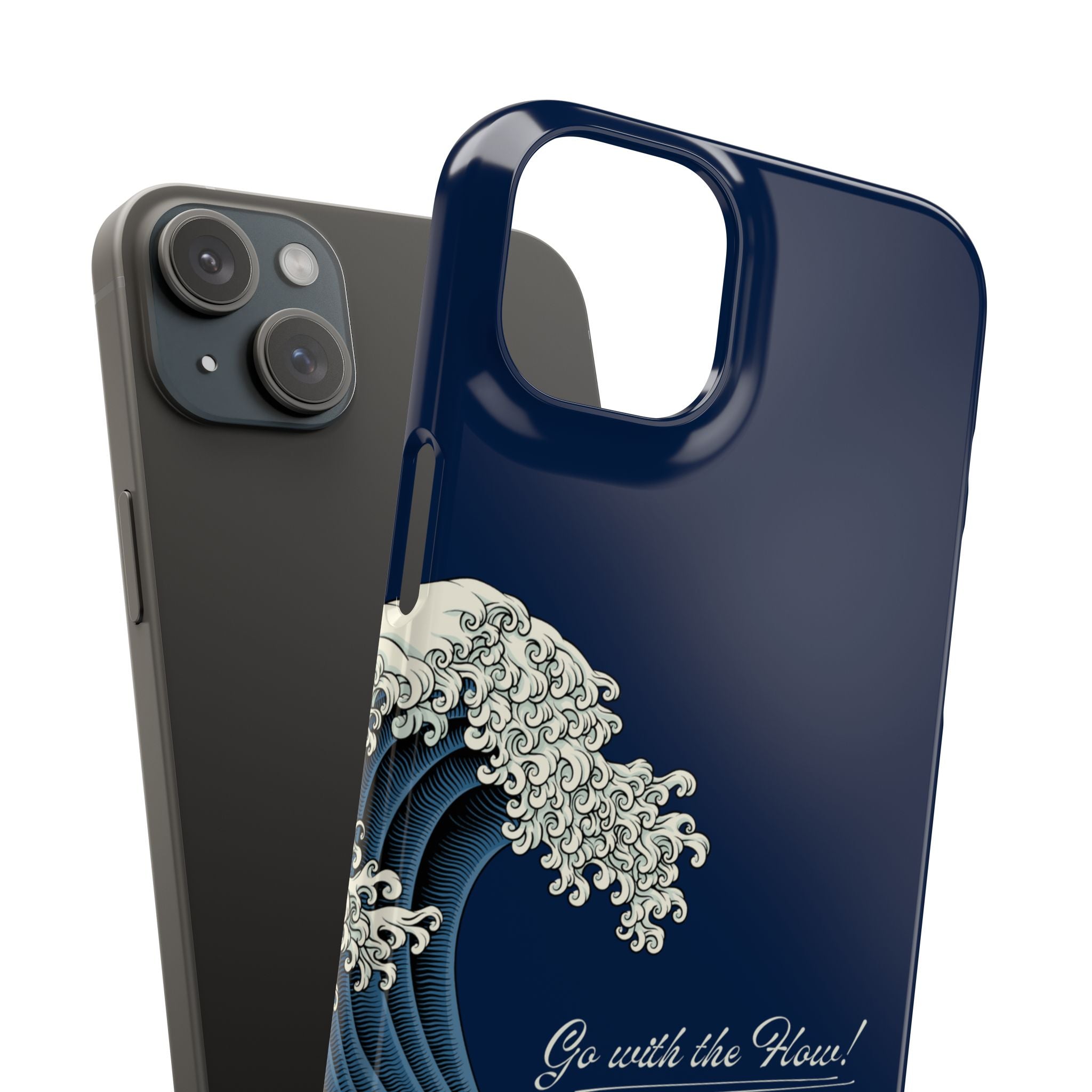 Phone Case — 'Go with the Flow' Wave Design