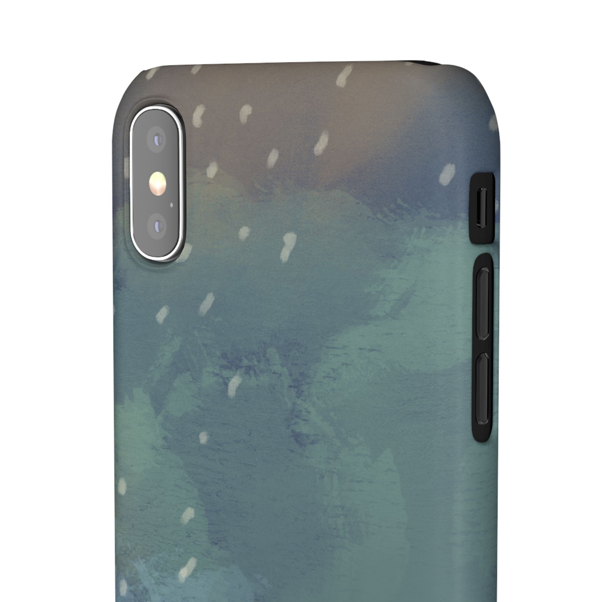 Artistic Rainfall Phone Case – Woman with Umbrella Design