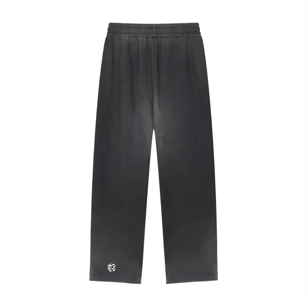Sun Fade Raw Edge Straight-Leg Sweatpants