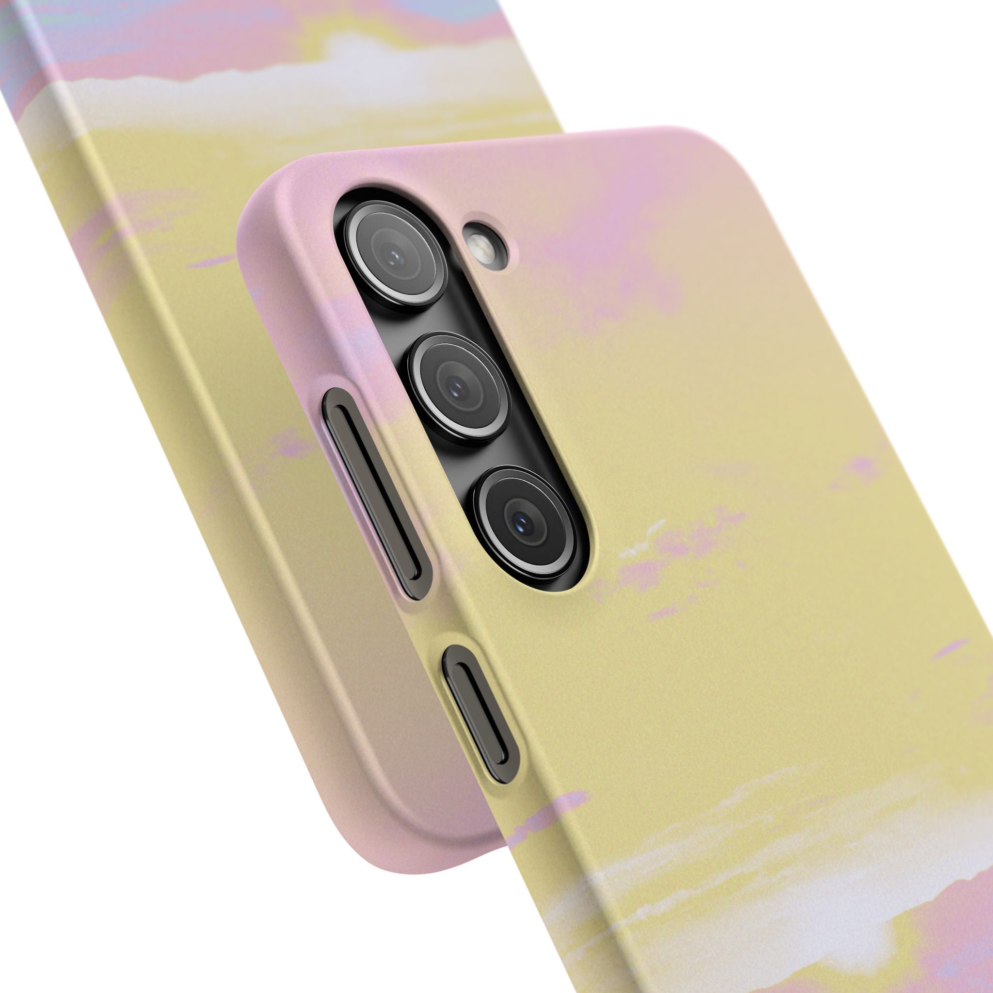 Pastel Lavender Field Phone Case — Sunset Sky Snap Case