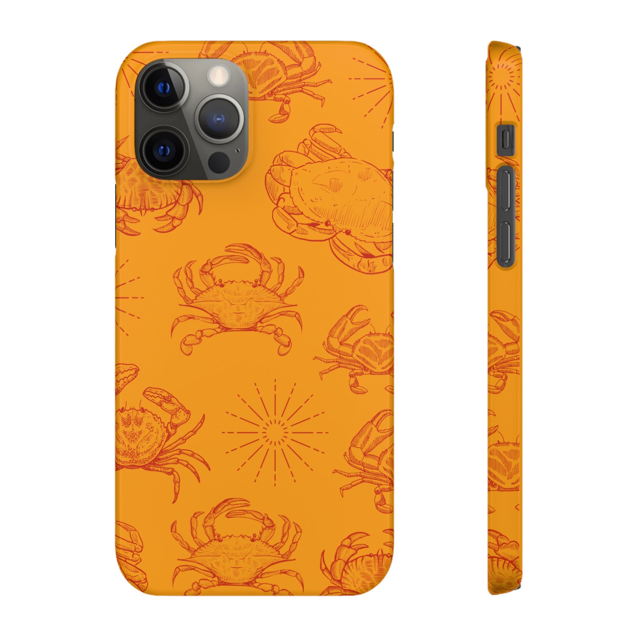 Crab Pattern Snap Case – Orange Coastal Phone Cover