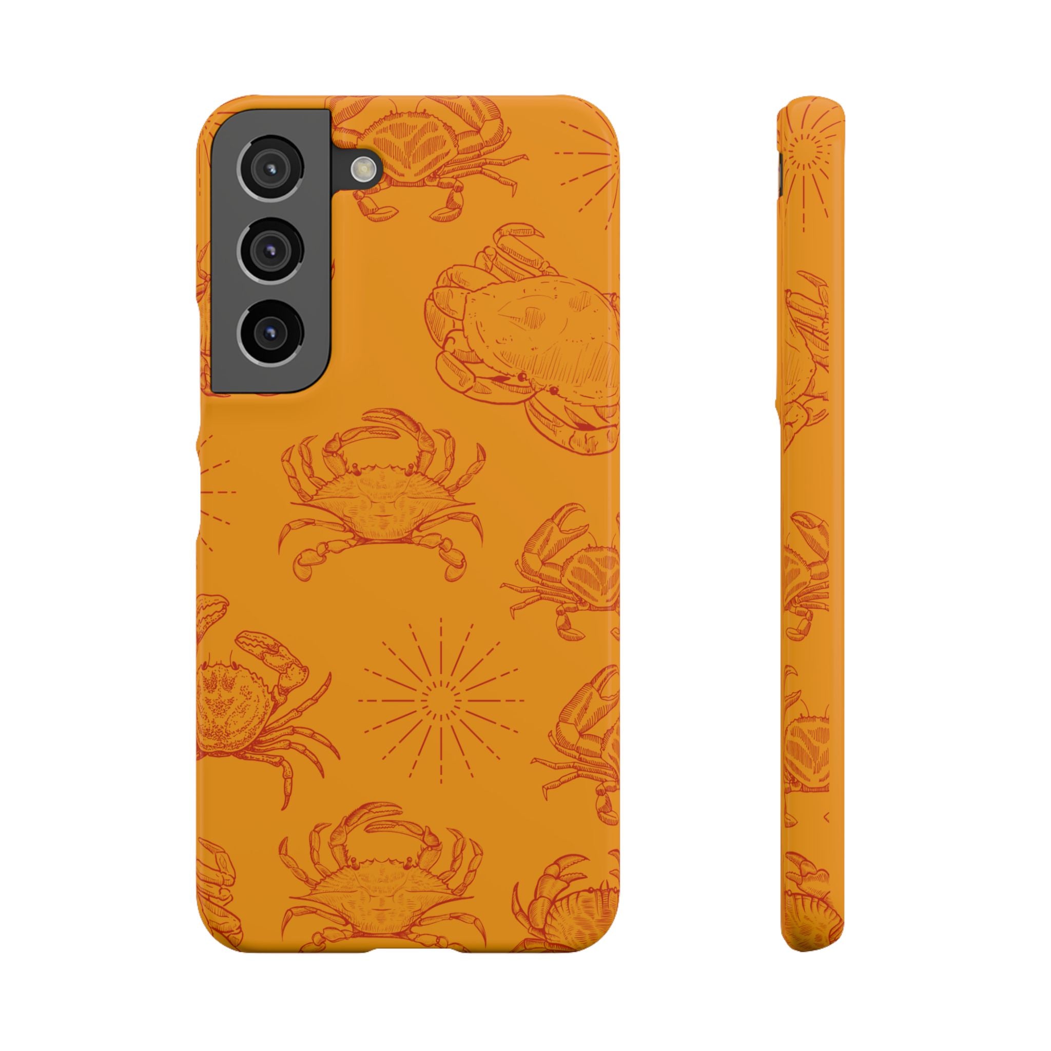 Crab Pattern Snap Case – Orange Coastal Phone Cover