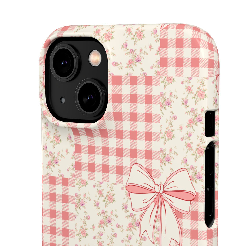 Pink Bow Patchwork Case