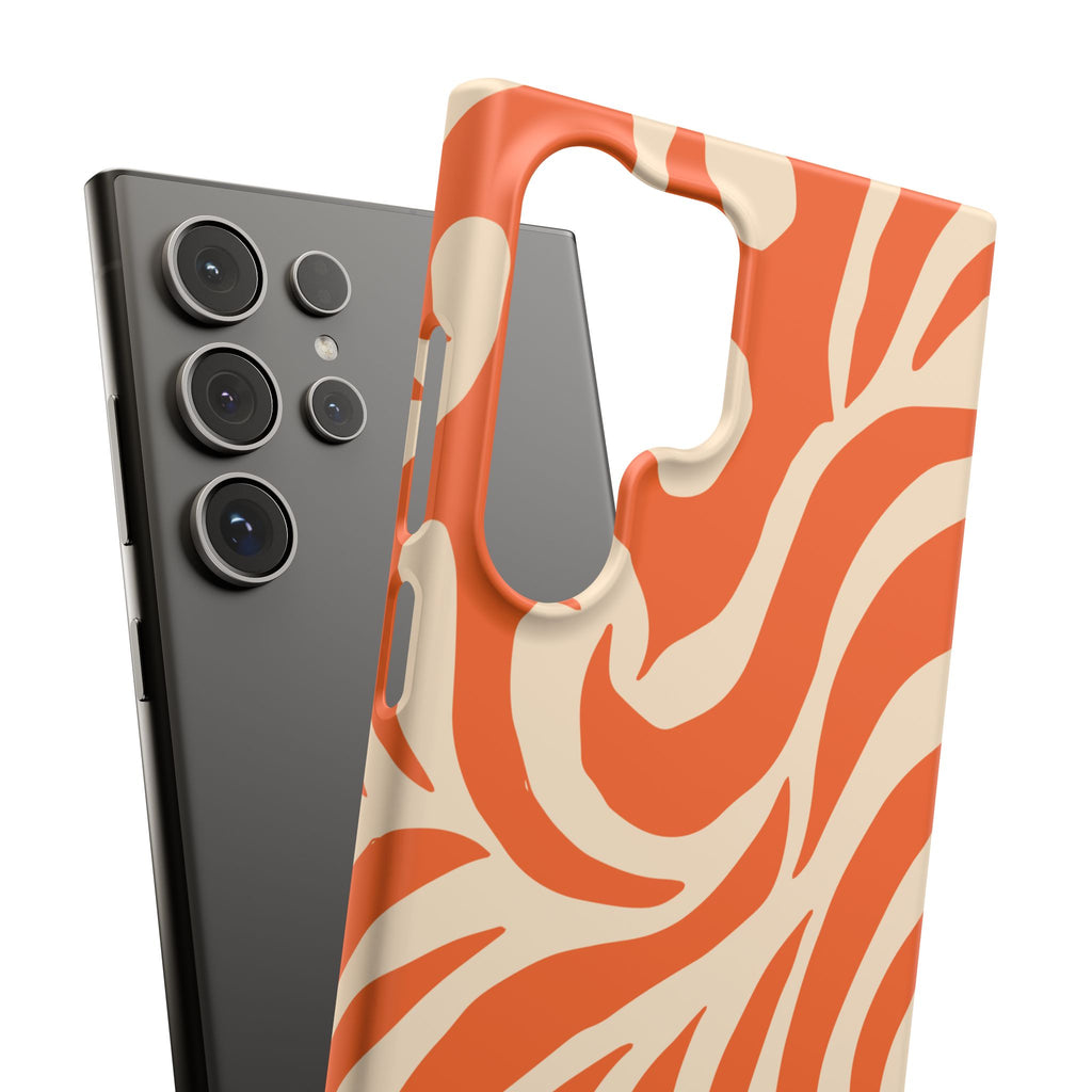Orange Swirl Phone Case — Retro Abstract iPhone Snap Case