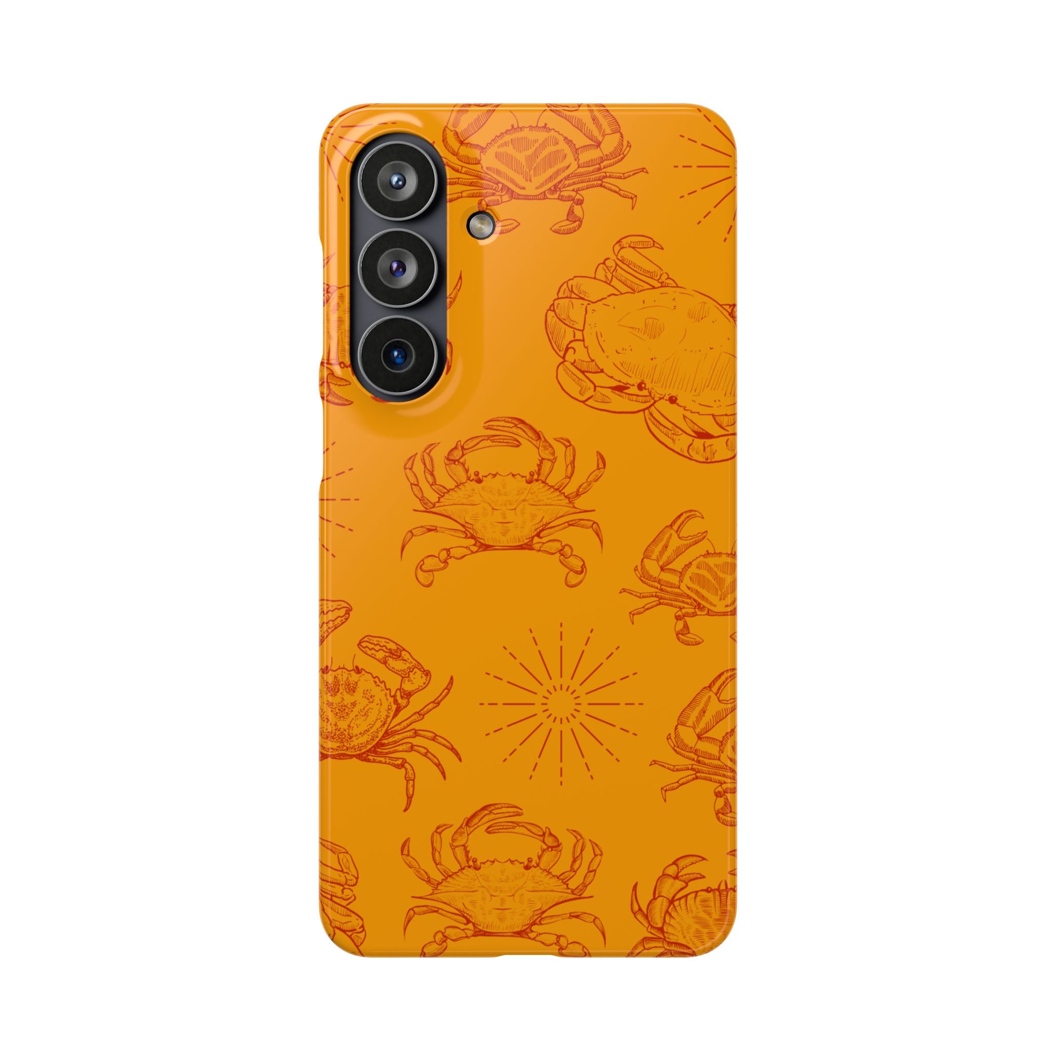 Crab Pattern Snap Case – Orange Coastal Phone Cover