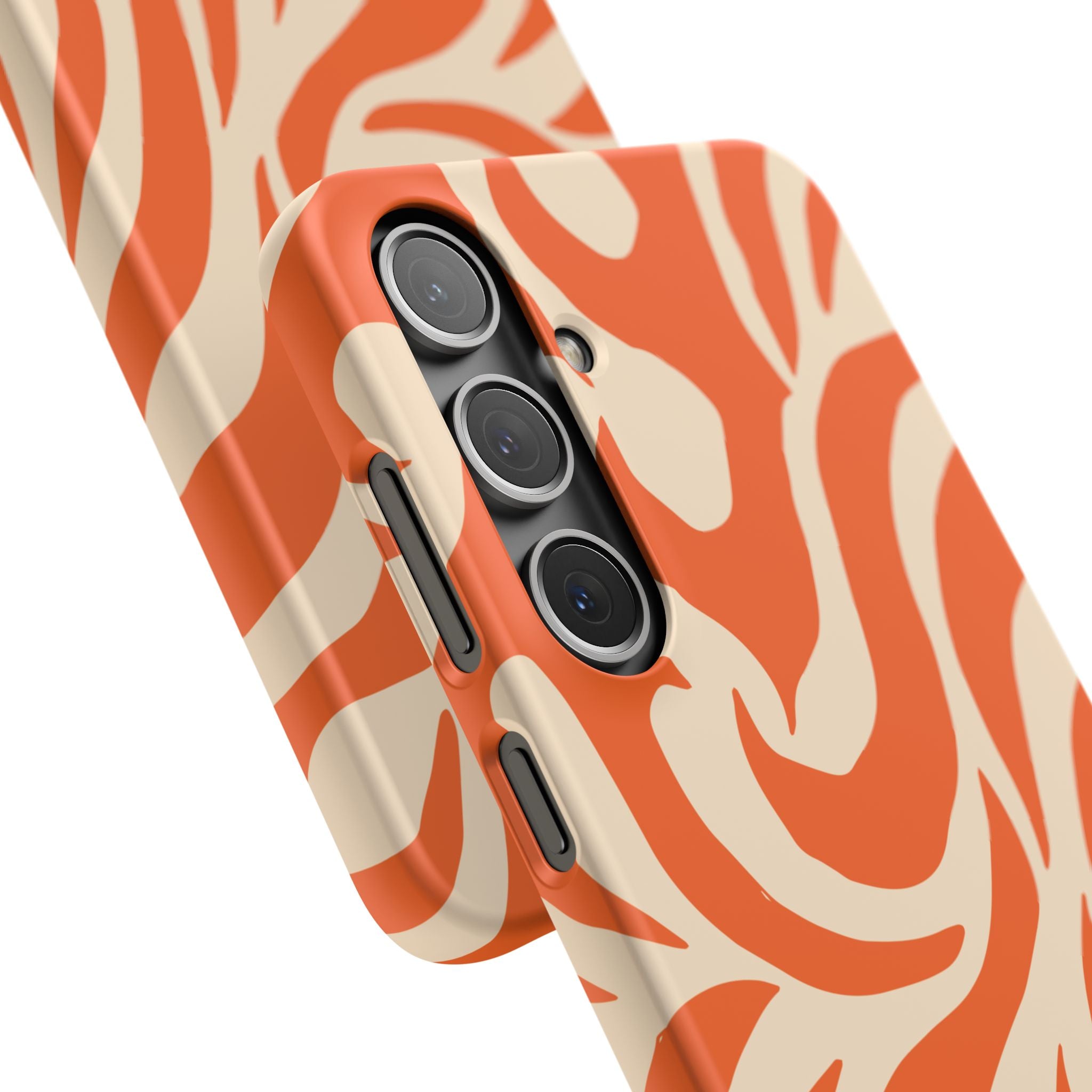 Orange Swirl Phone Case — Retro Abstract iPhone Snap Case