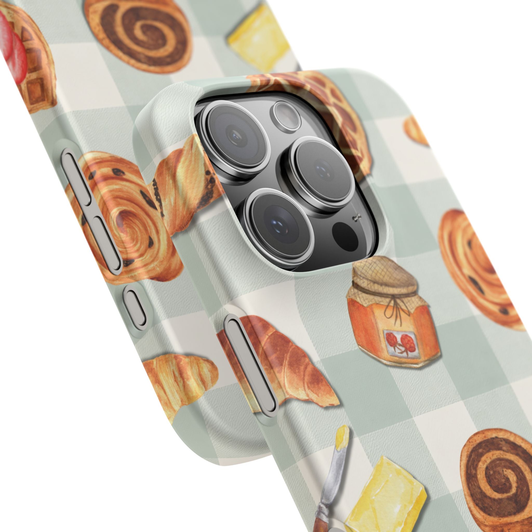 Bakery Breakfast Phone Case — Cute Pastry Pattern Snap Case