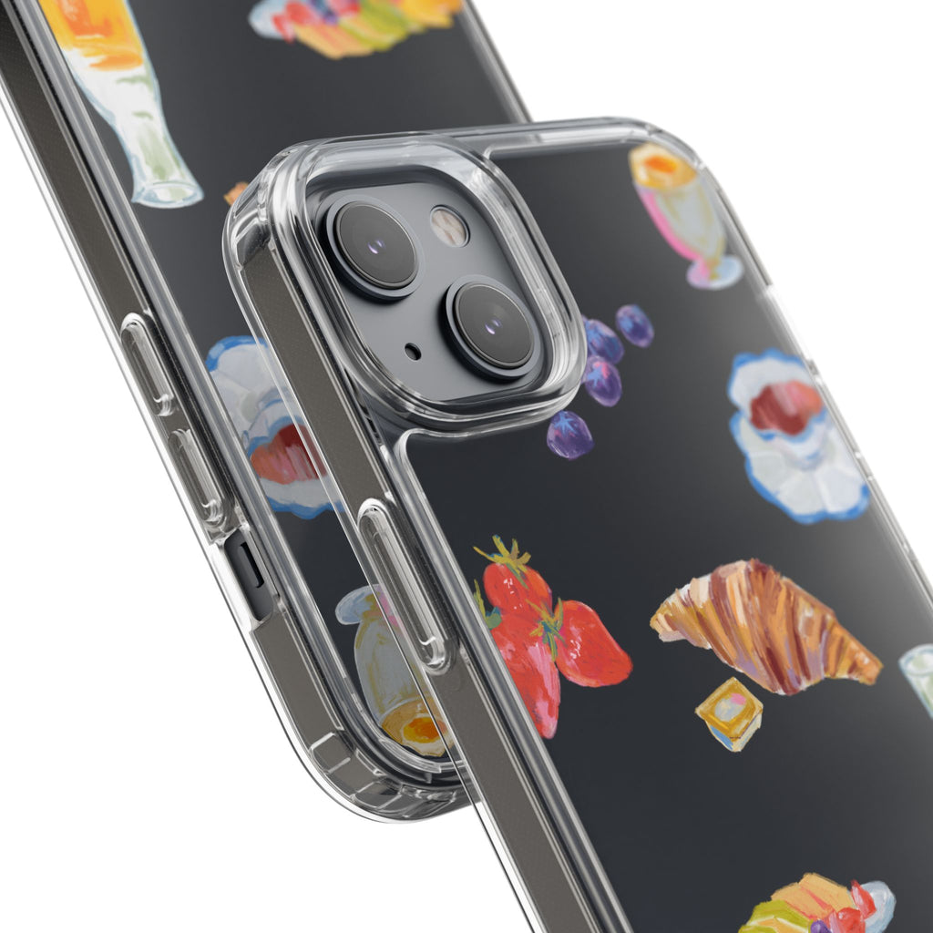 Clear Phone Case — Breakfast Pastries & Brunch Icons Clear Case