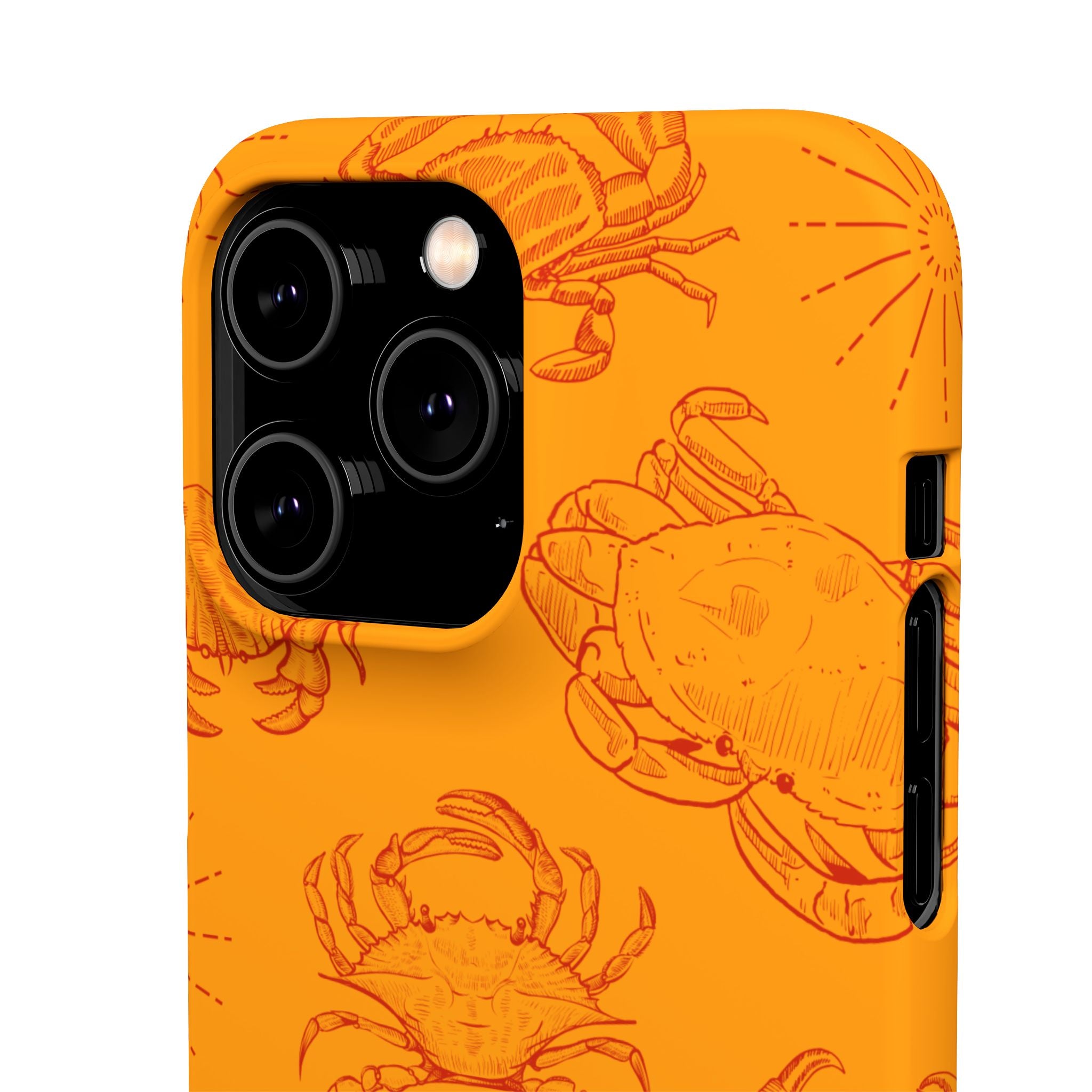 Crab Pattern Snap Case – Orange Coastal Phone Cover