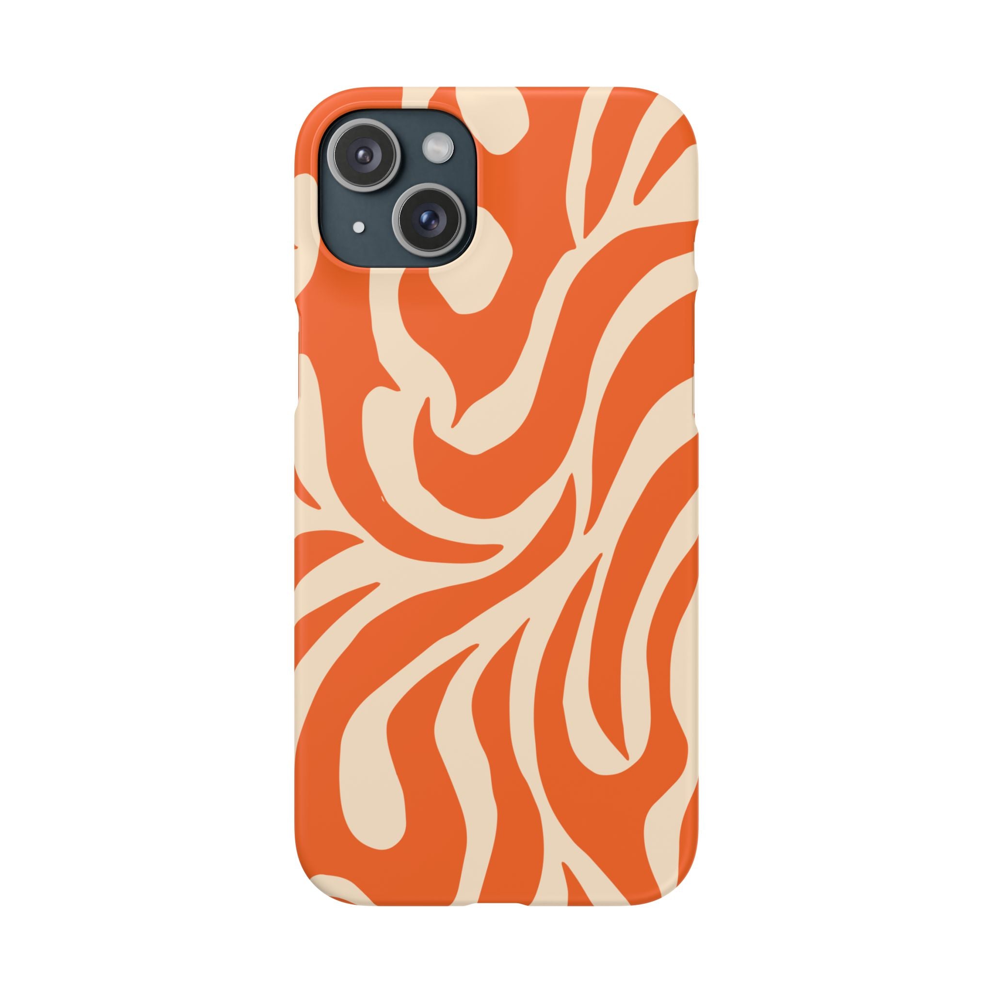 Orange Swirl Phone Case — Retro Abstract iPhone Snap Case