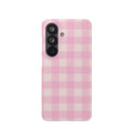 Pink Gingham Snap Phone Case - Cute Pastel Checkered iPhone Cover