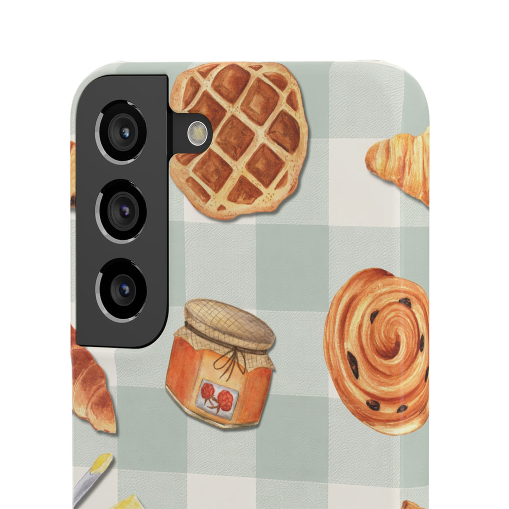 Bakery Breakfast Phone Case — Cute Pastry Pattern Snap Case