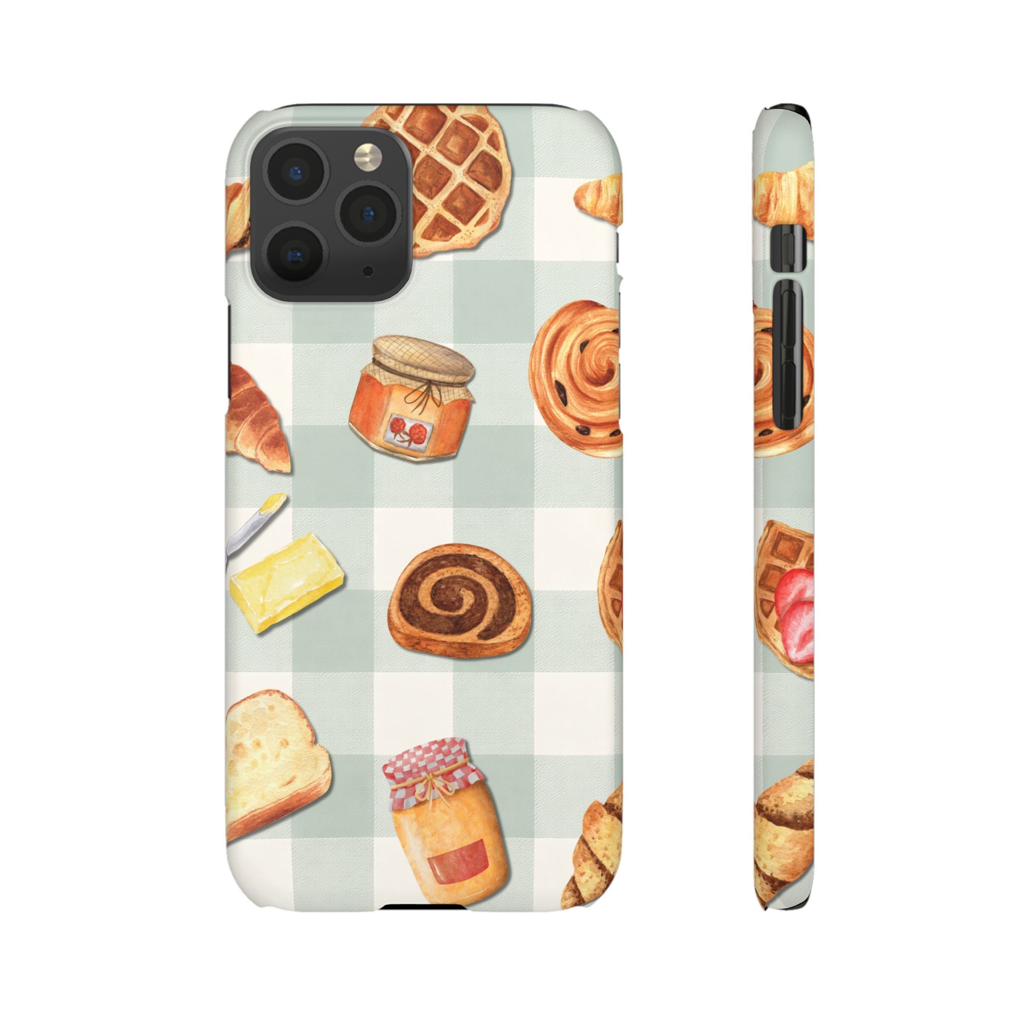 Bakery Breakfast Phone Case — Cute Pastry Pattern Snap Case