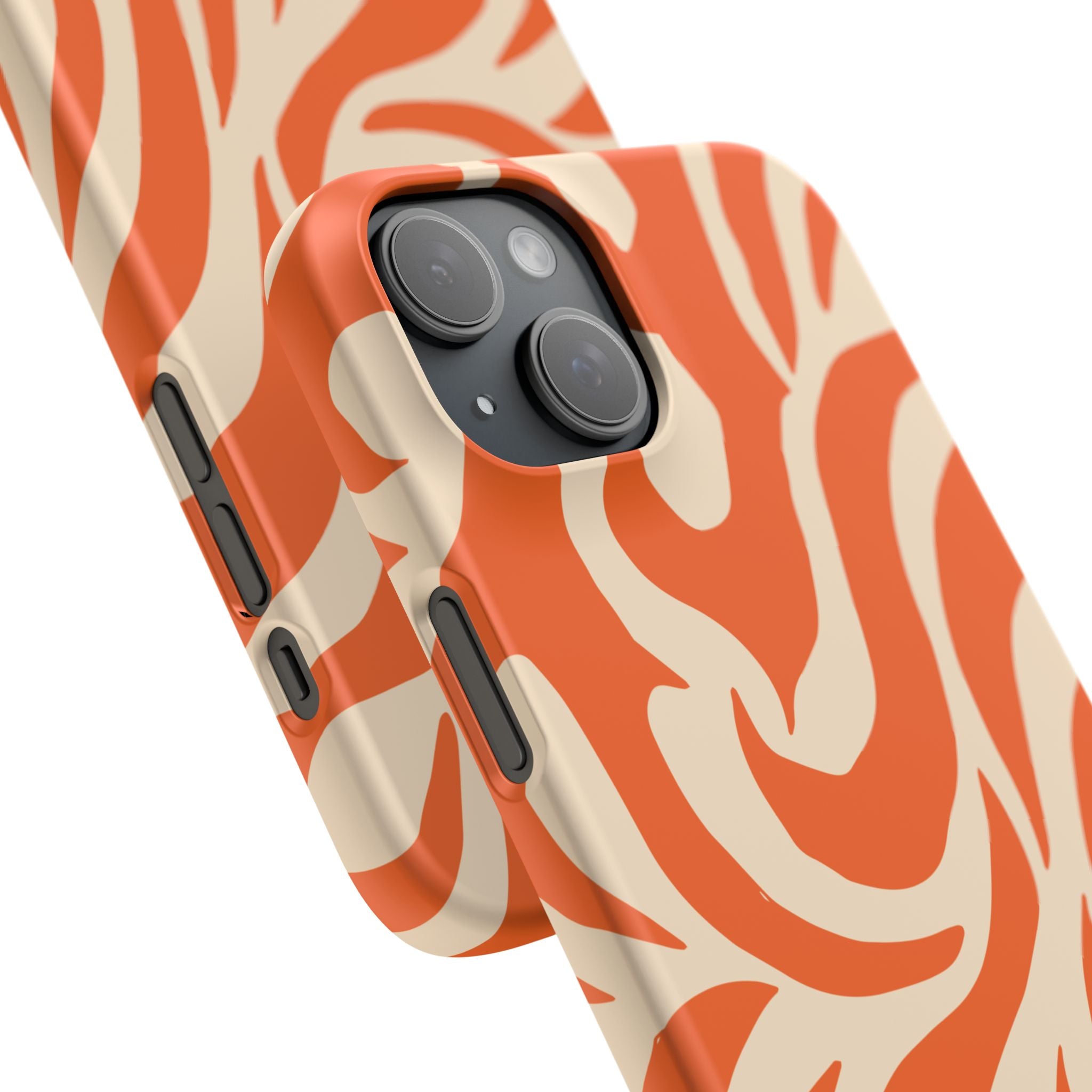 Orange Swirl Phone Case — Retro Abstract iPhone Snap Case