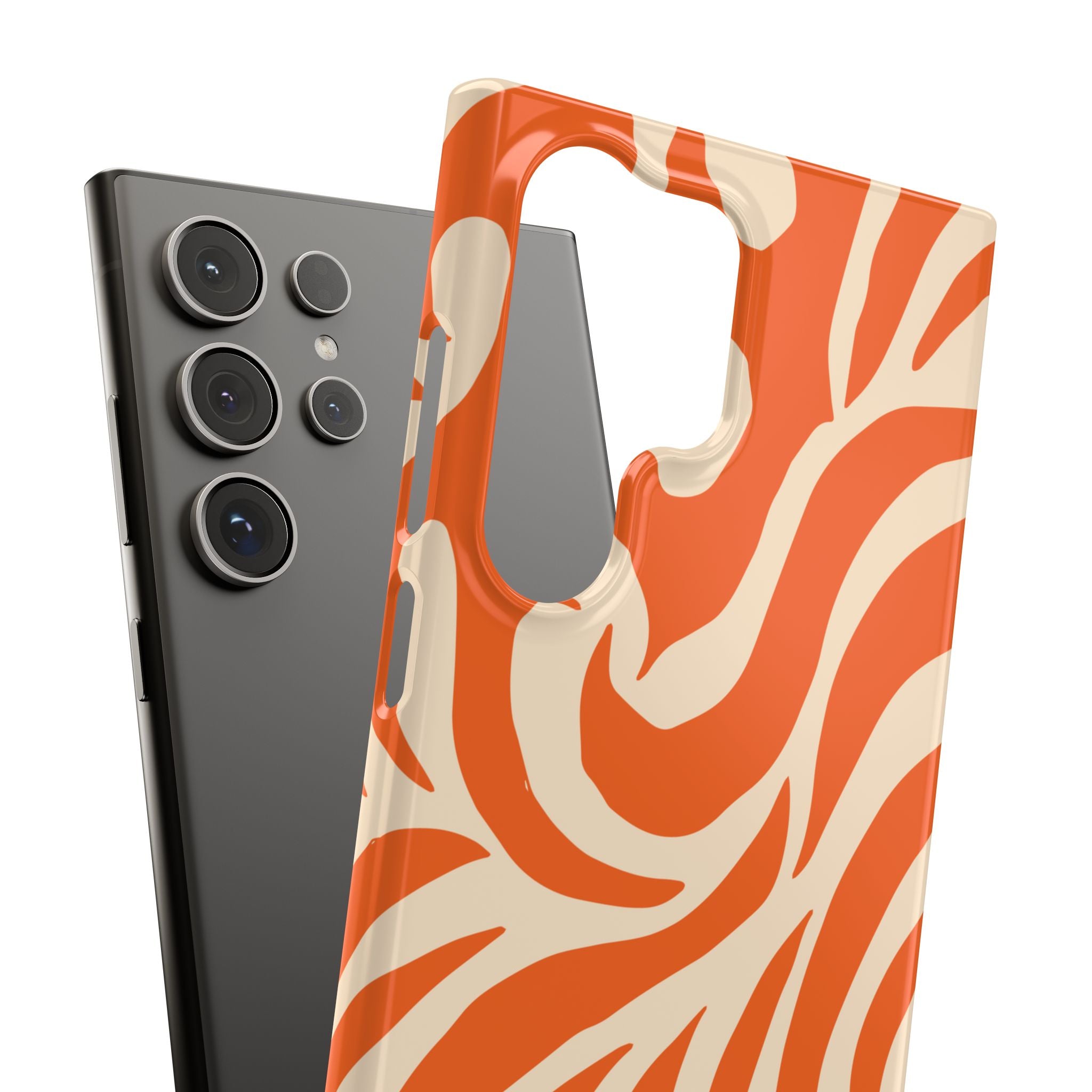 Orange Swirl Phone Case — Retro Abstract iPhone Snap Case