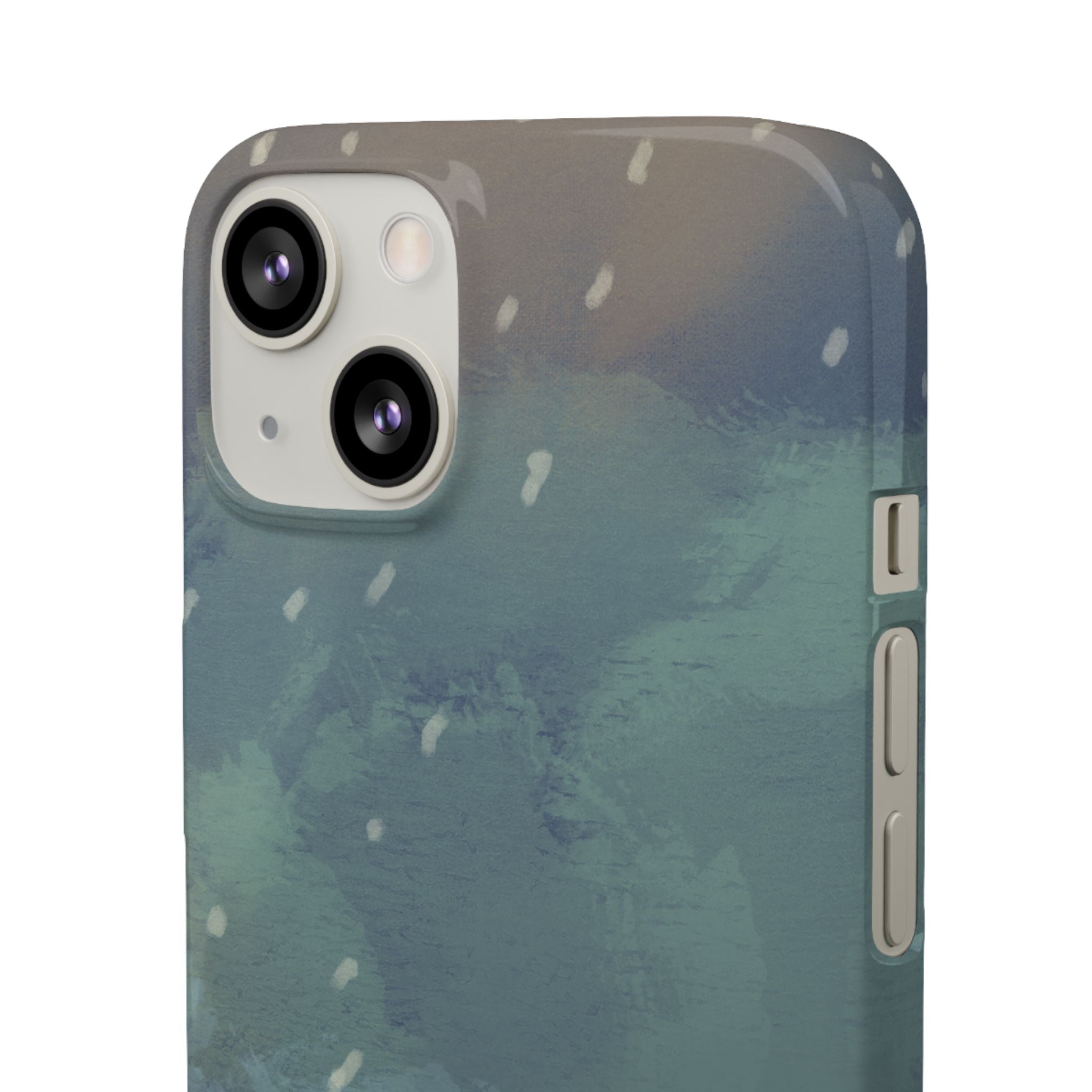 Artistic Rainfall Phone Case – Woman with Umbrella Design