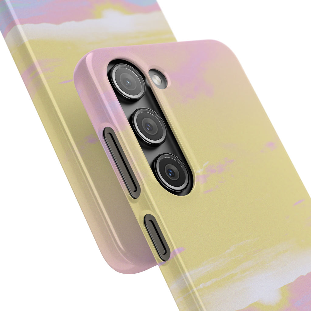 Pastel Lavender Field Phone Case — Sunset Sky Snap Case