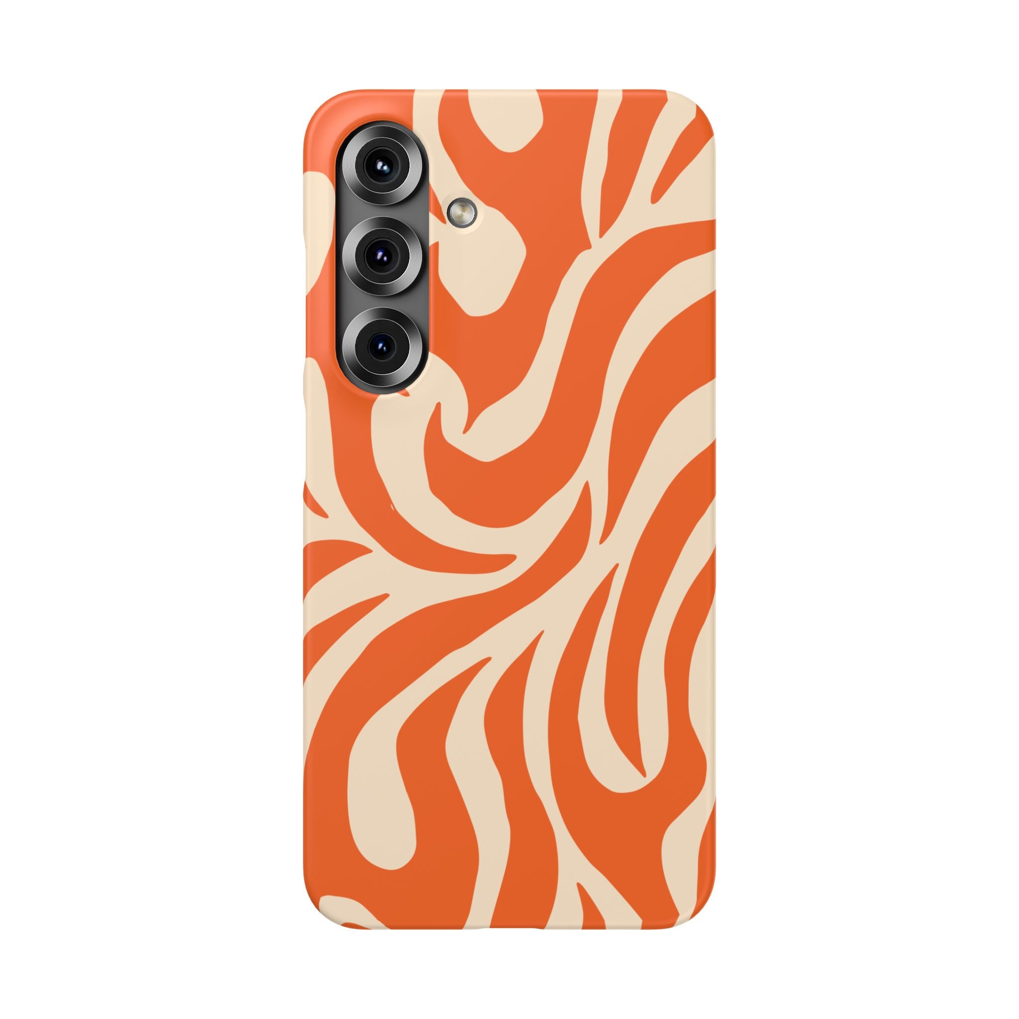 Orange Swirl Phone Case — Retro Abstract iPhone Snap Case
