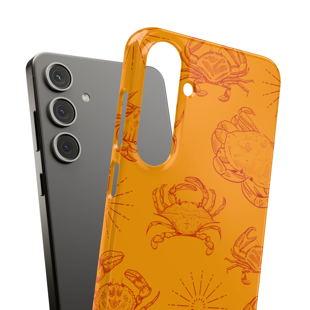 Crab Pattern Snap Case – Orange Coastal Phone Cover