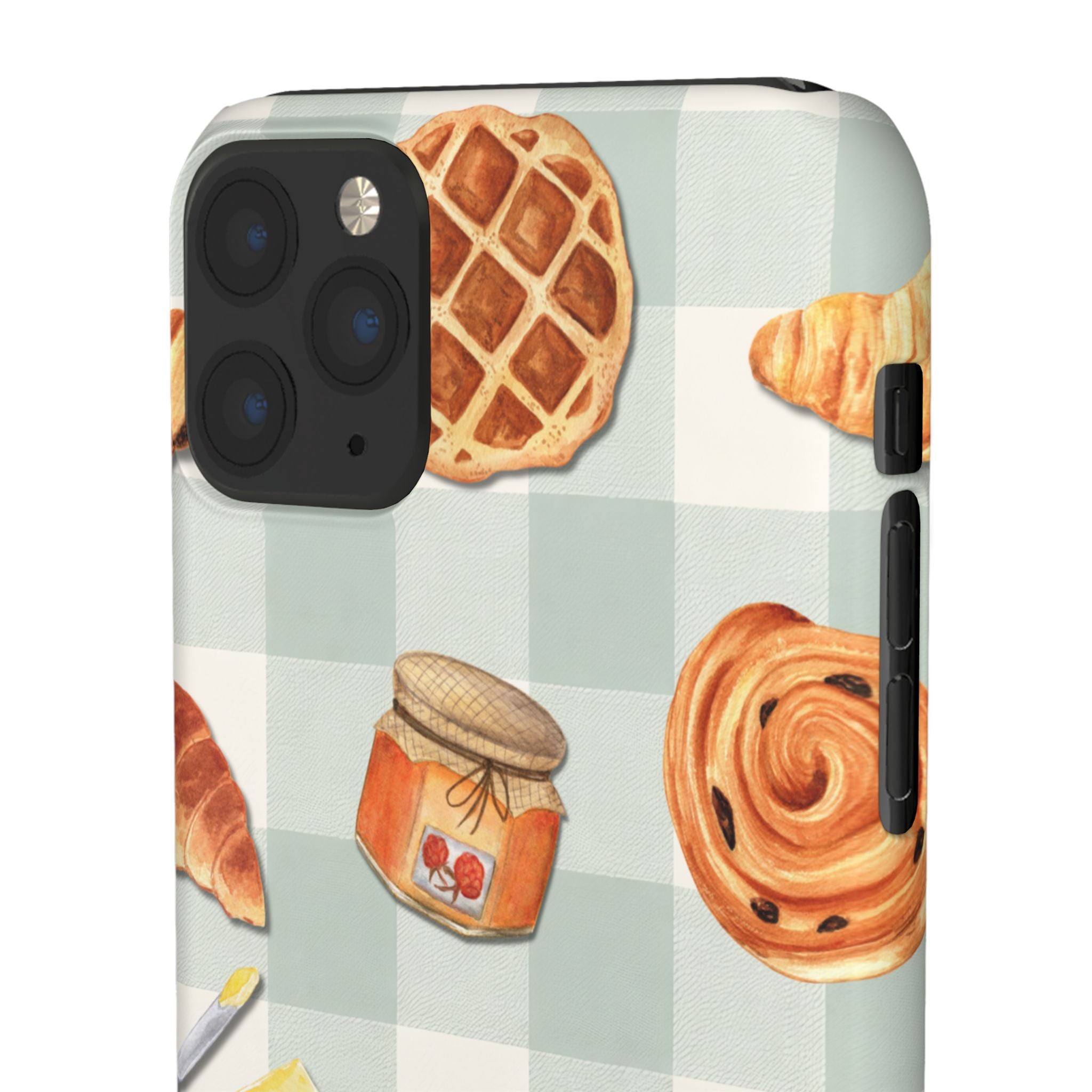 Bakery Breakfast Phone Case — Cute Pastry Pattern Snap Case