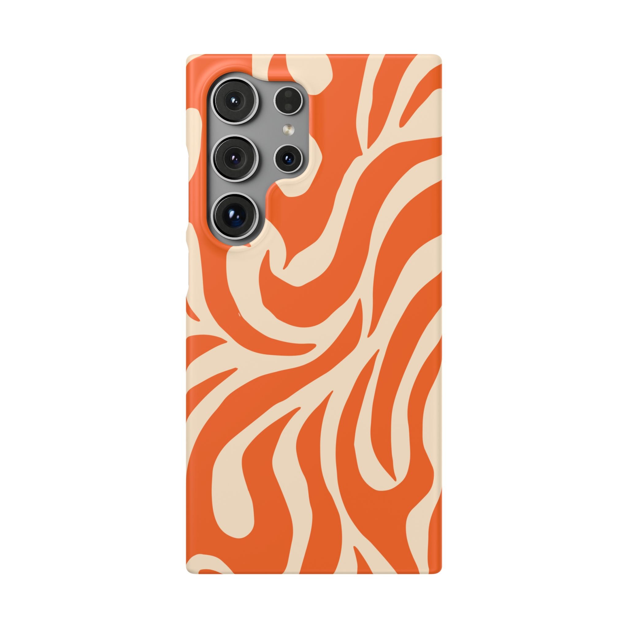 Orange Swirl Phone Case — Retro Abstract iPhone Snap Case