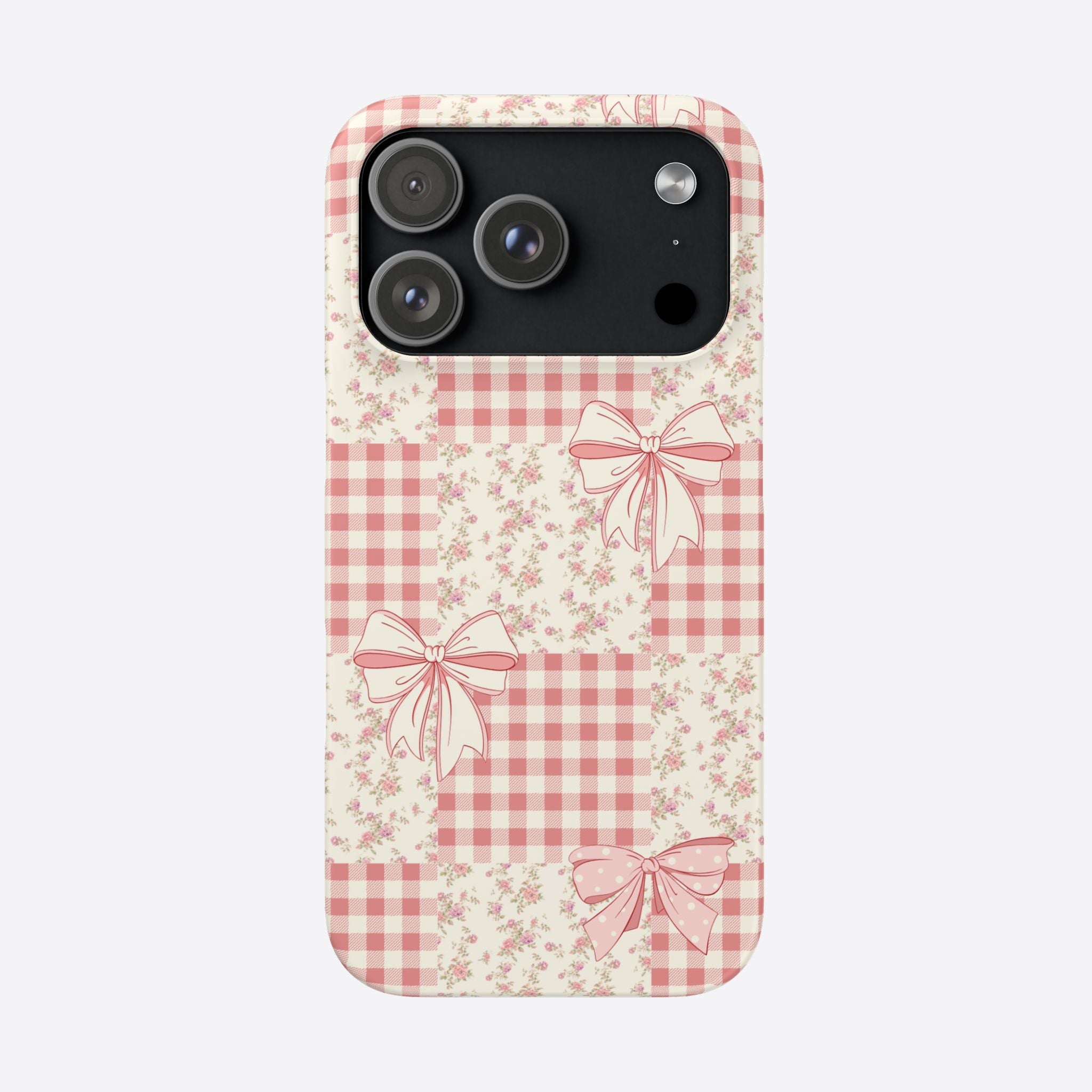 Pink Bow Patchwork Case