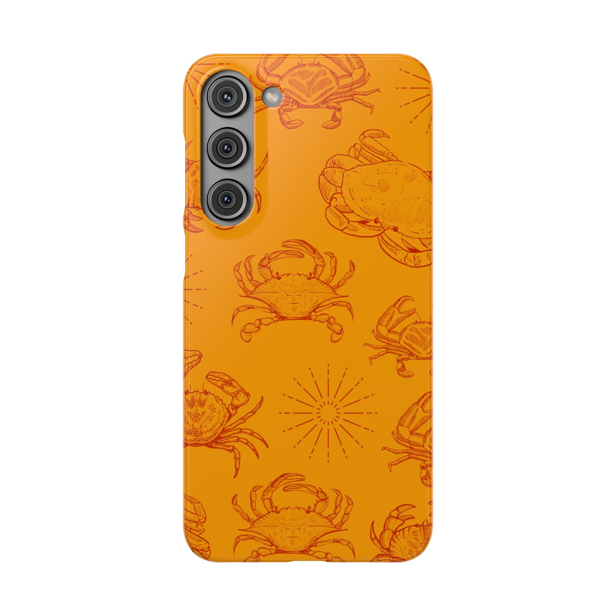 Crab Pattern Snap Case – Orange Coastal Phone Cover