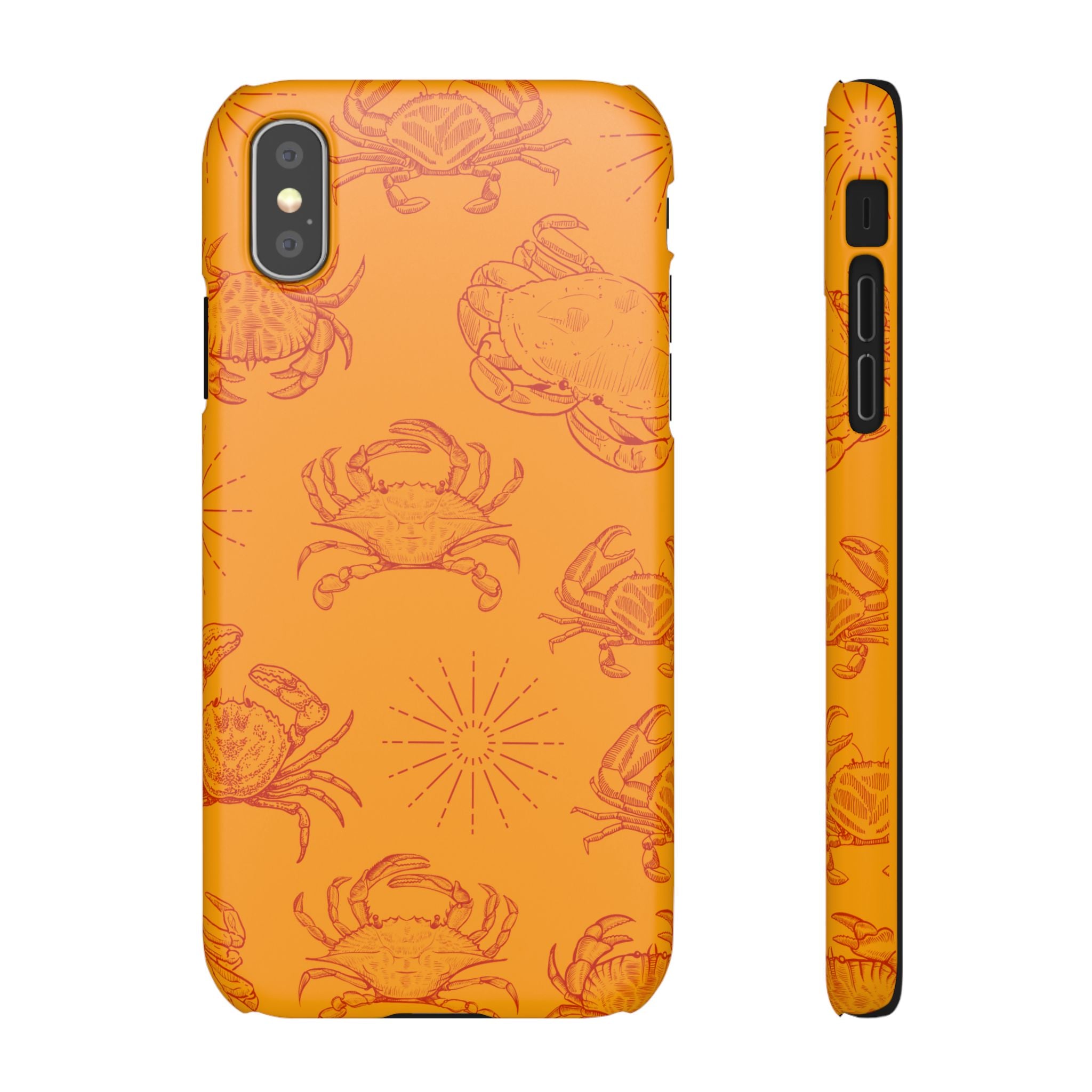 Crab Pattern Snap Case – Orange Coastal Phone Cover
