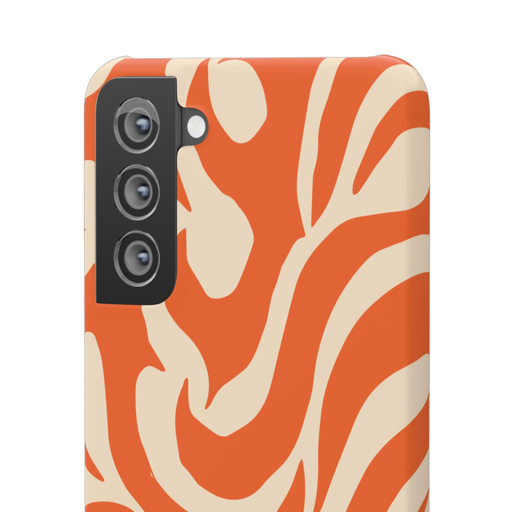Orange Swirl Phone Case — Retro Abstract iPhone Snap Case