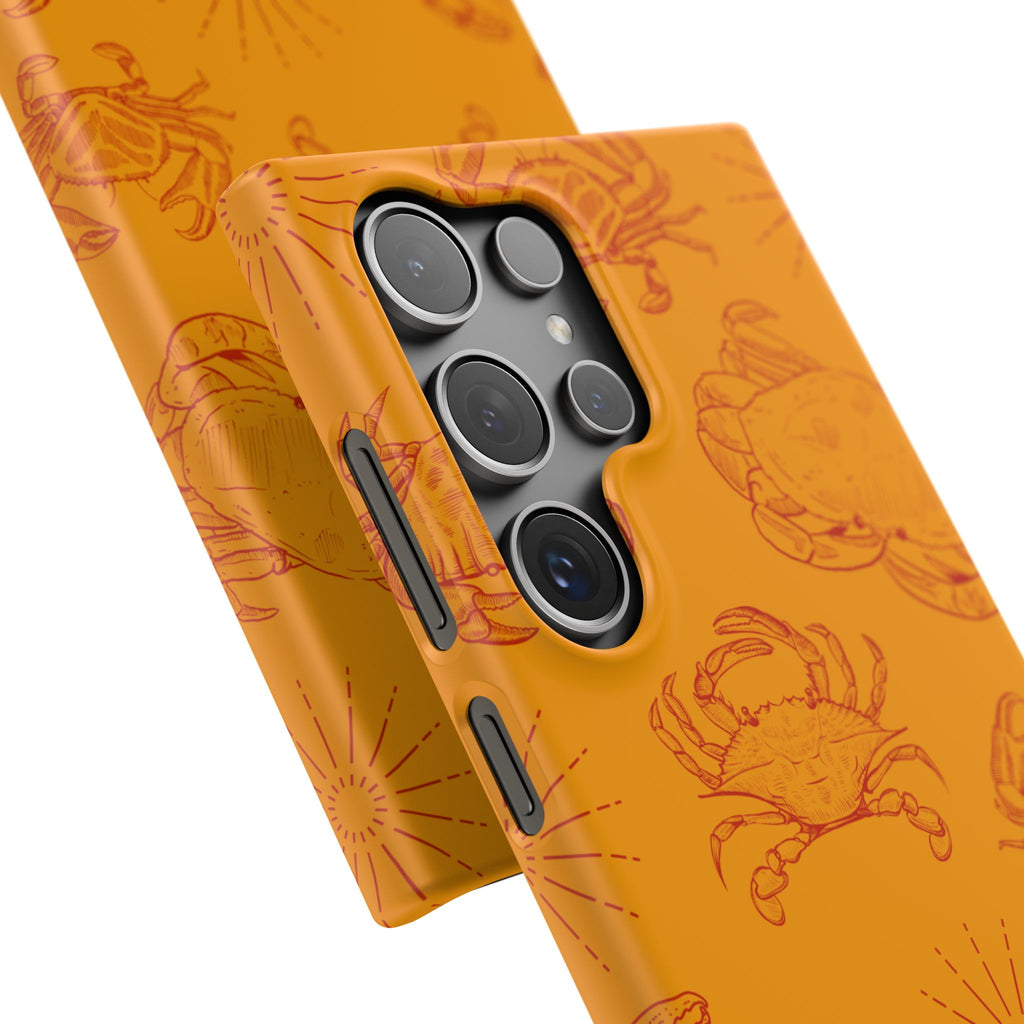 Crab Pattern Snap Case – Orange Coastal Phone Cover