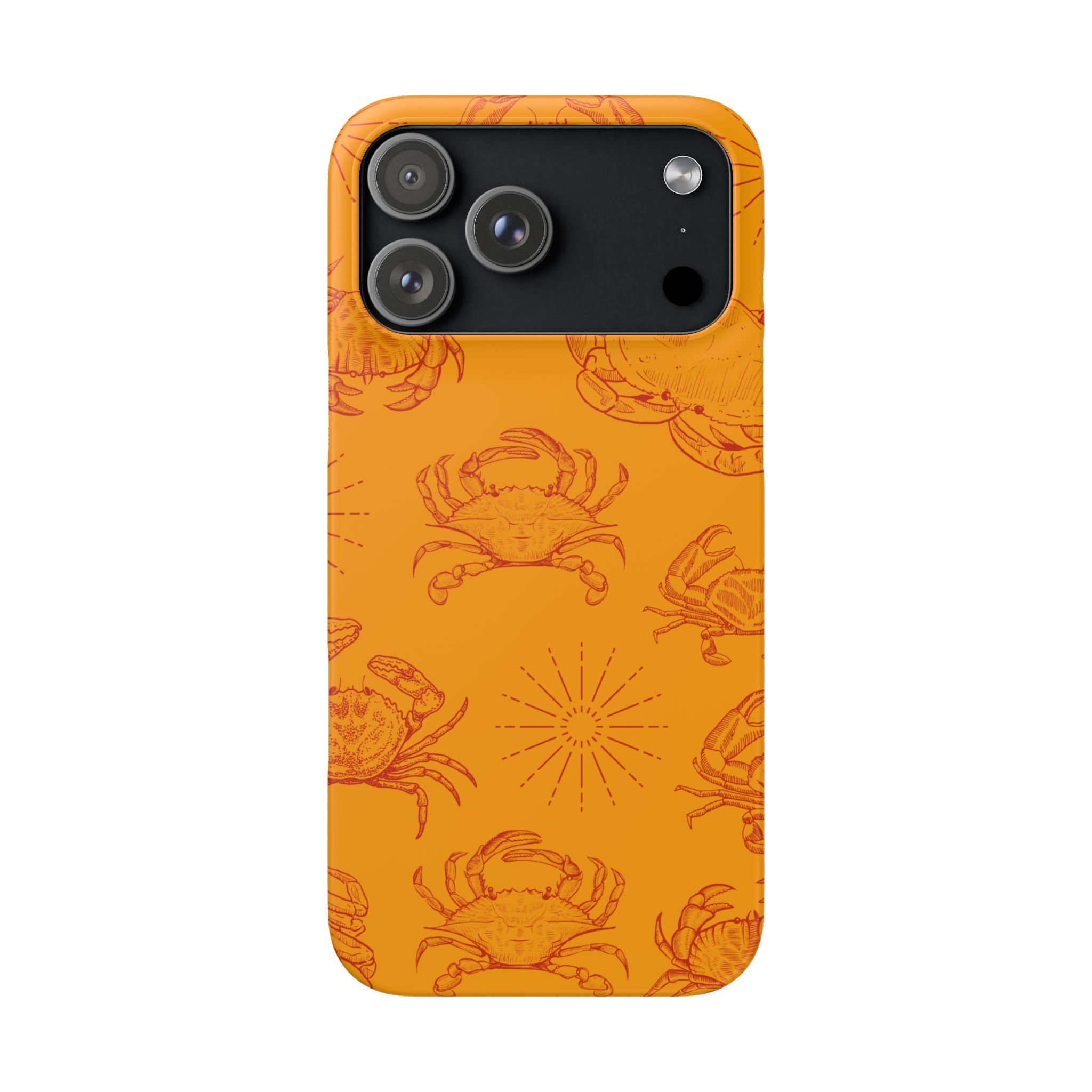 Crab Pattern Snap Case – Orange Coastal Phone Cover