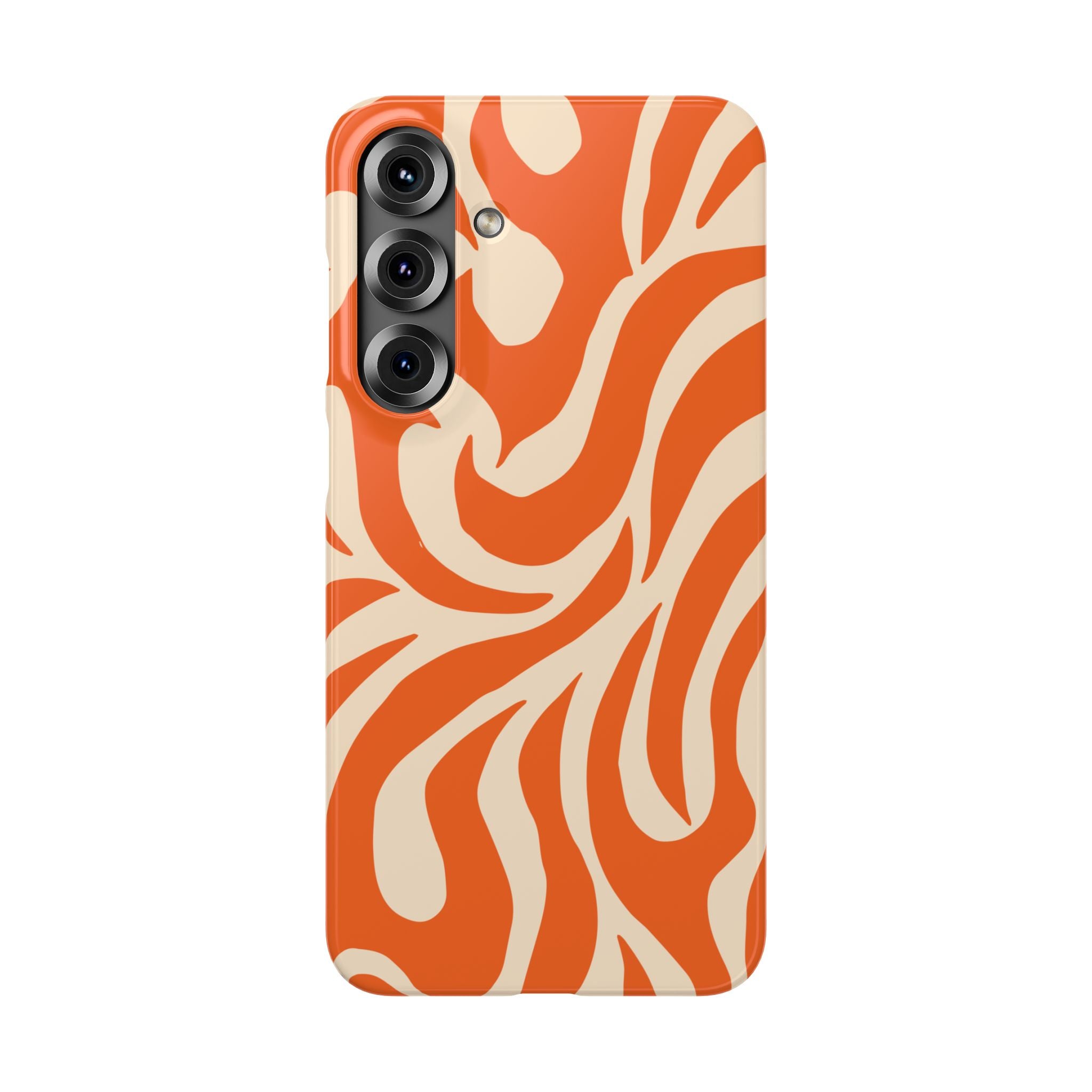 Orange Swirl Phone Case — Retro Abstract iPhone Snap Case