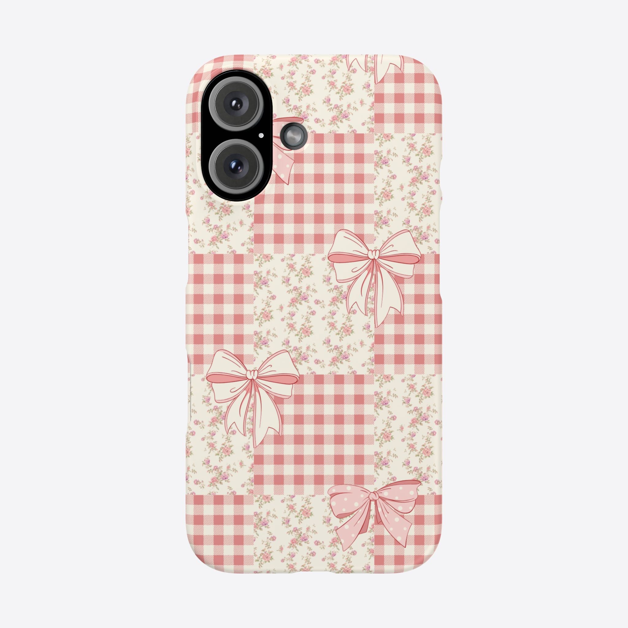 Pink Bow Patchwork Case