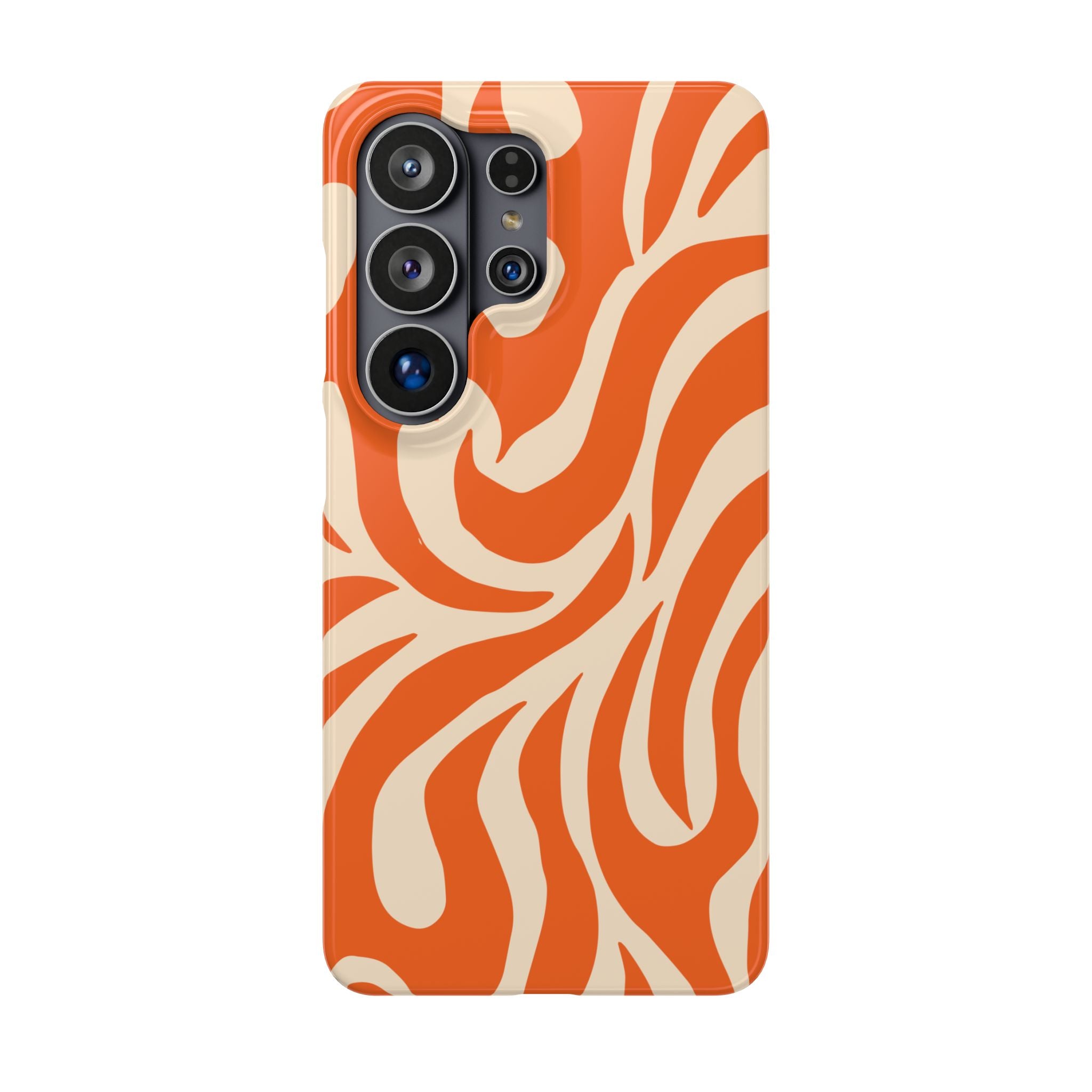 Orange Swirl Phone Case — Retro Abstract iPhone Snap Case