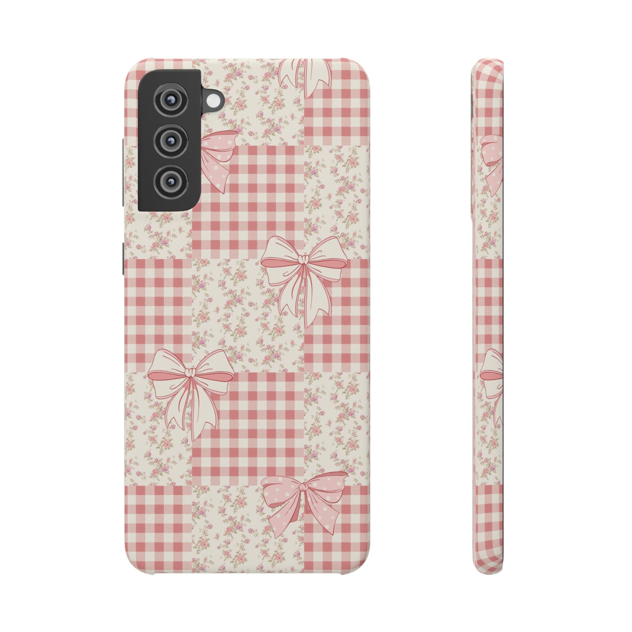 Pink Bow Patchwork Case