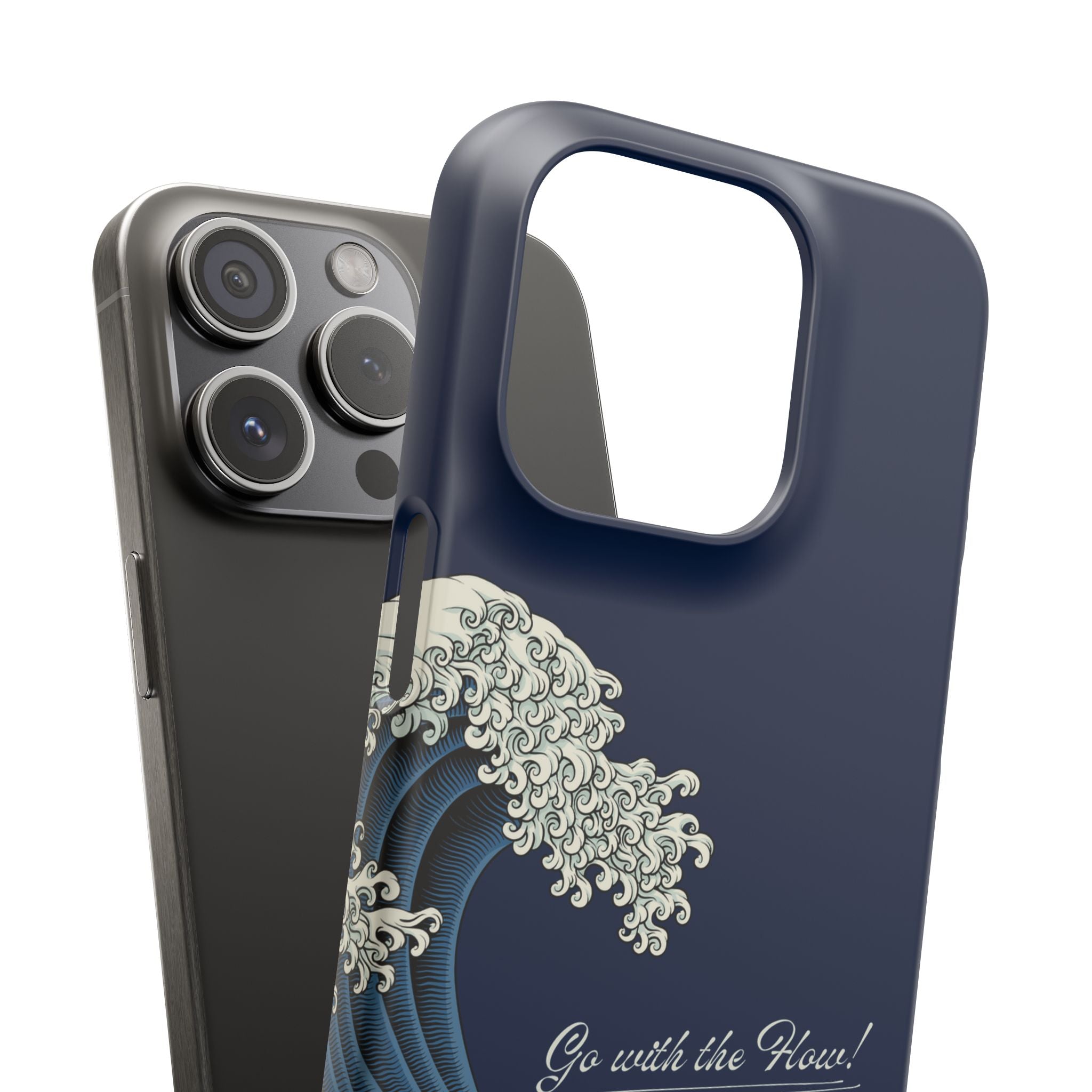 Phone Case — 'Go with the Flow' Wave Design
