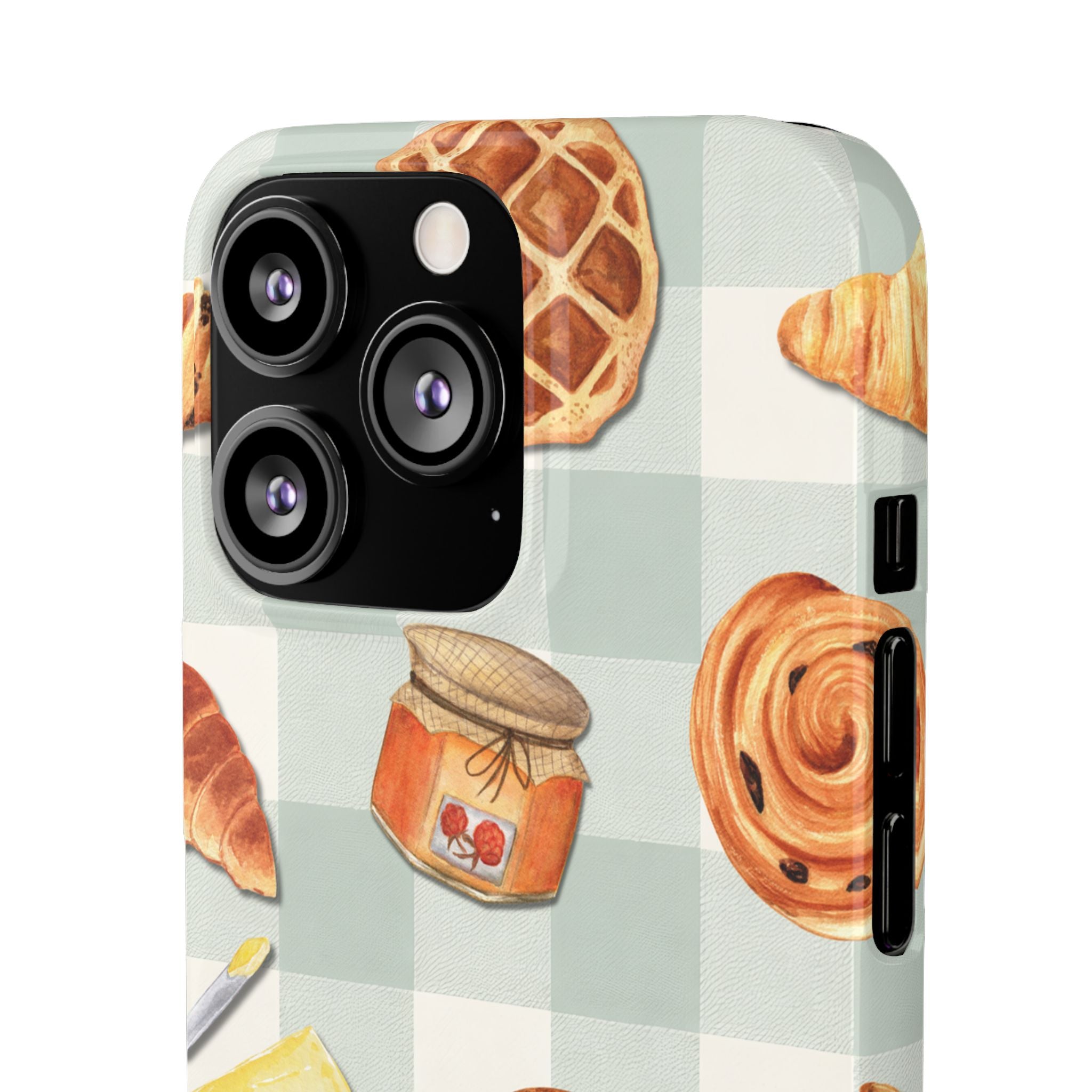 Bakery Breakfast Phone Case — Cute Pastry Pattern Snap Case