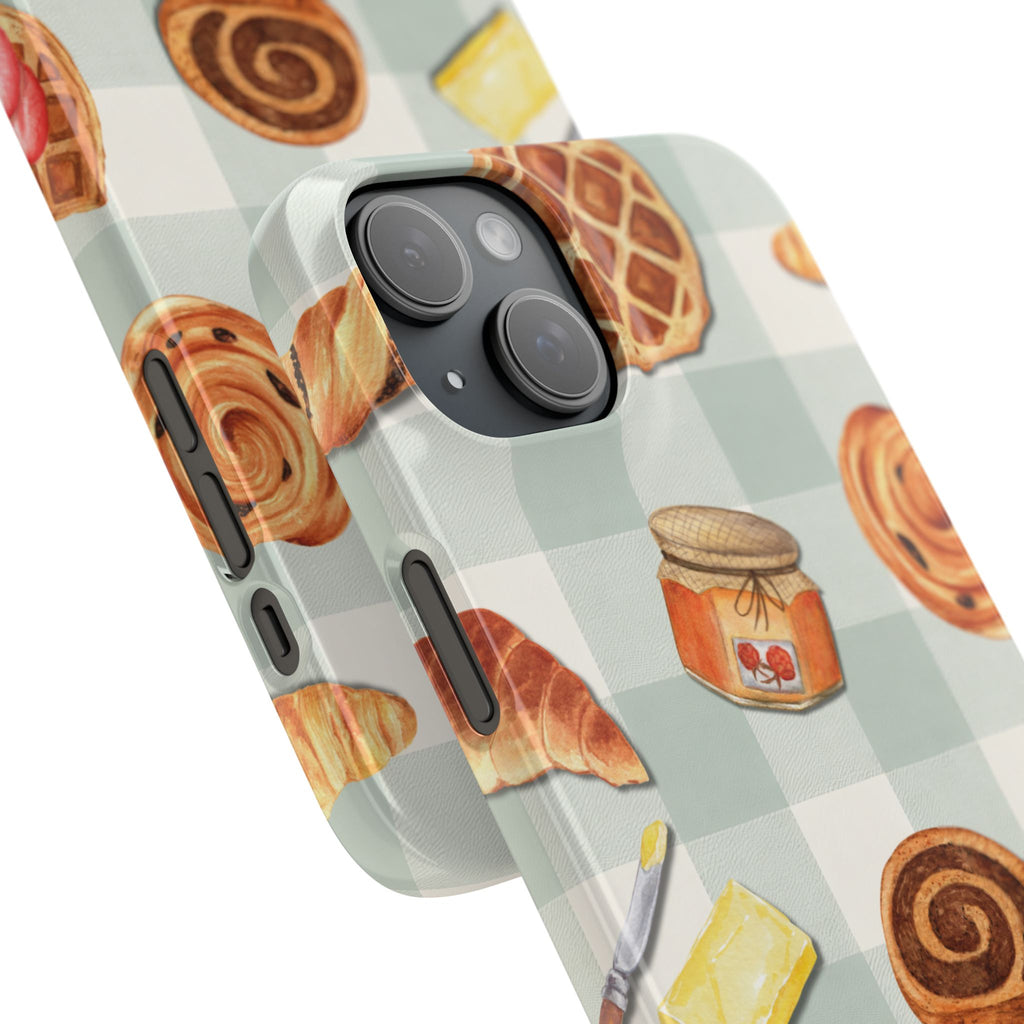 Bakery Breakfast Phone Case — Cute Pastry Pattern Snap Case