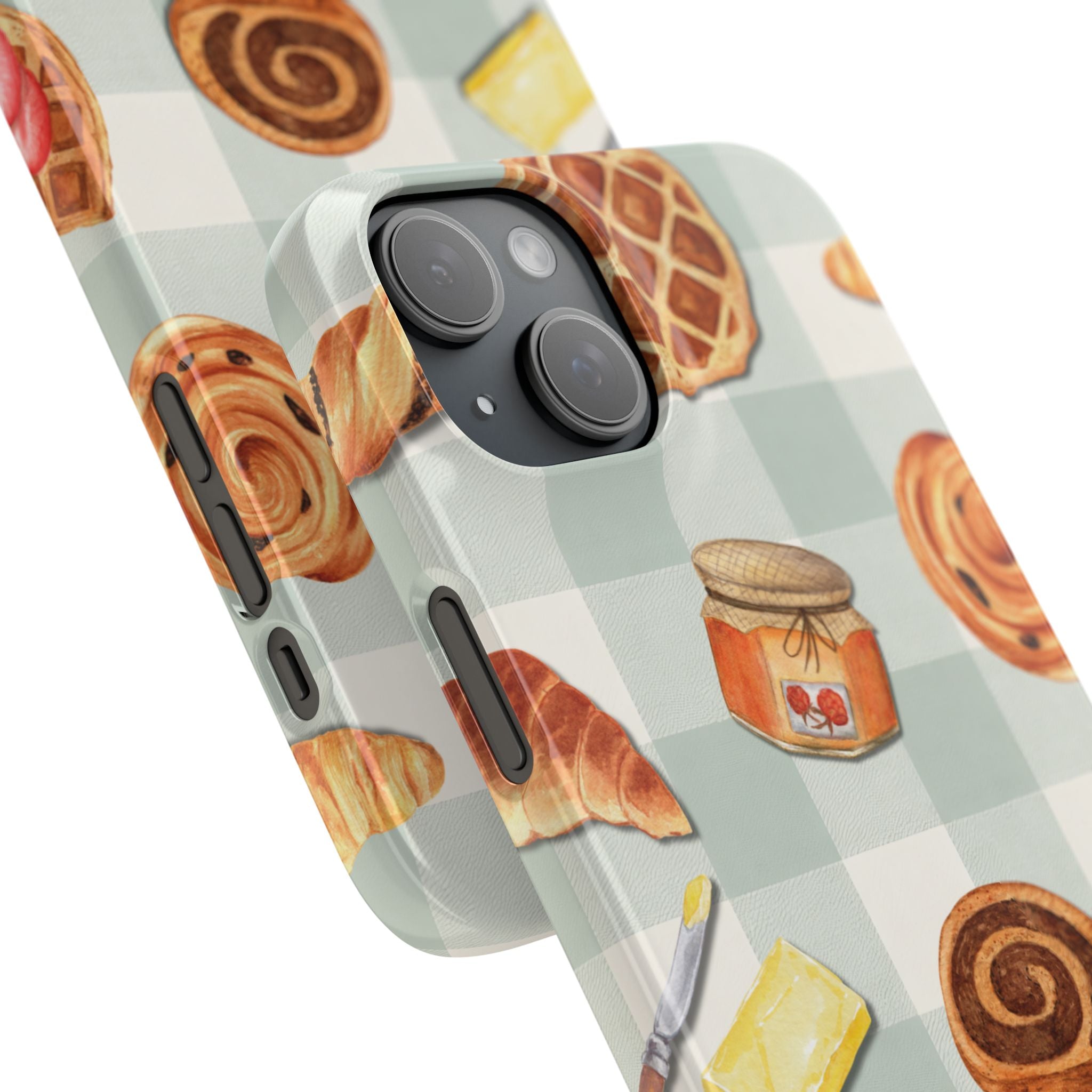 Bakery Breakfast Phone Case — Cute Pastry Pattern Snap Case
