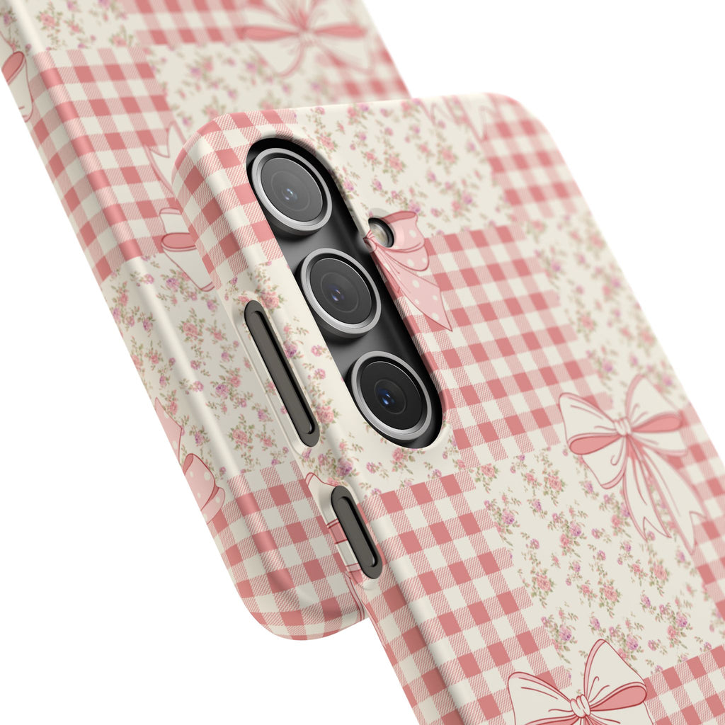 Pink Bow Patchwork Case